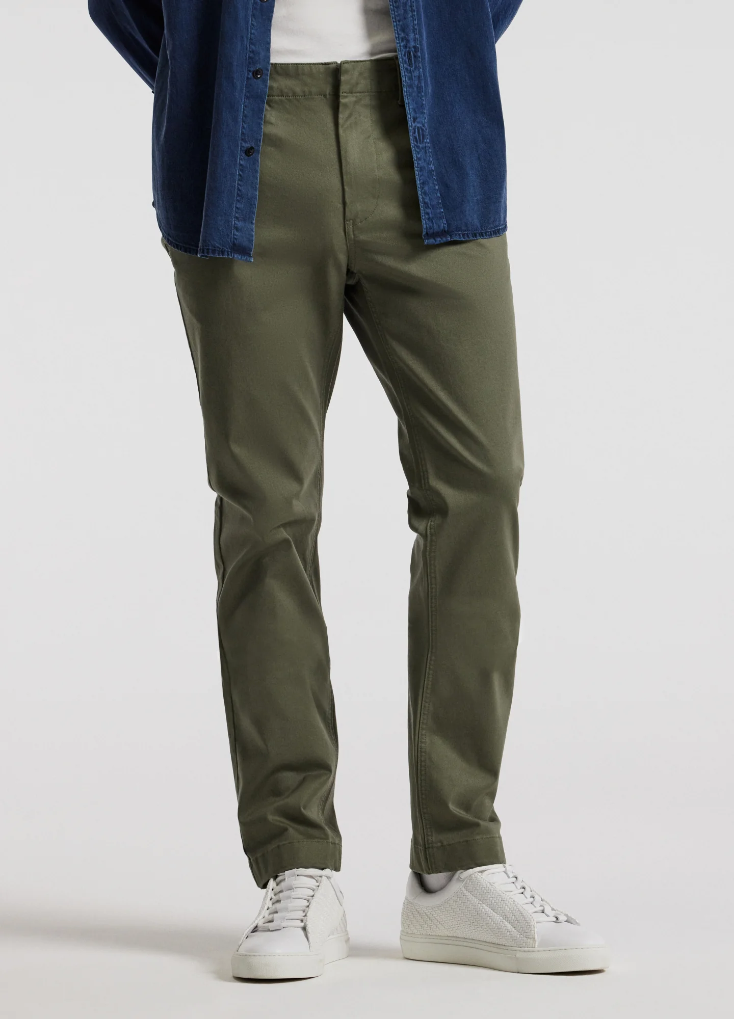 Slim Washed Chinos Khaki - Image 3