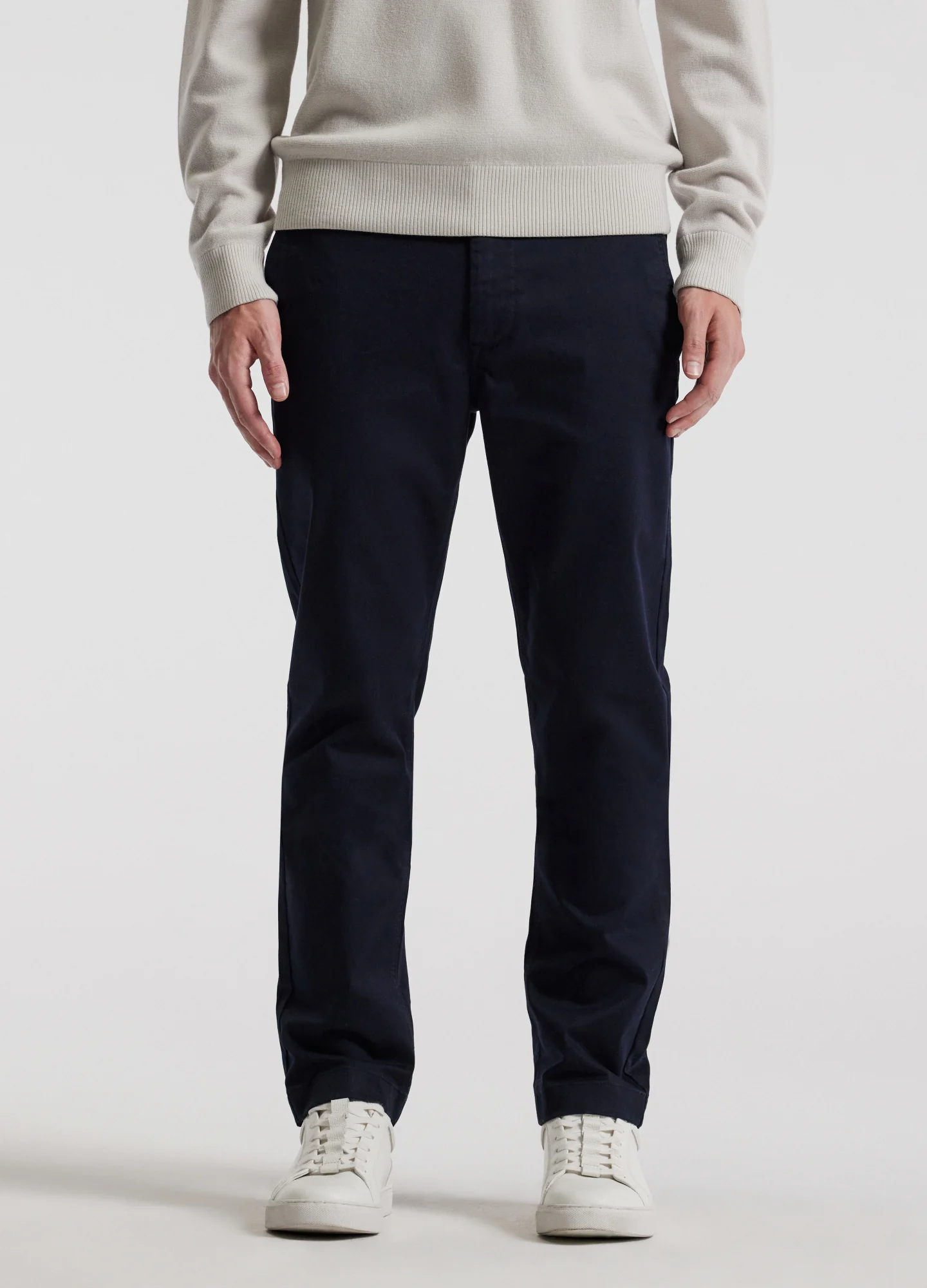 Slim Washed Chinos Navy - Image 3