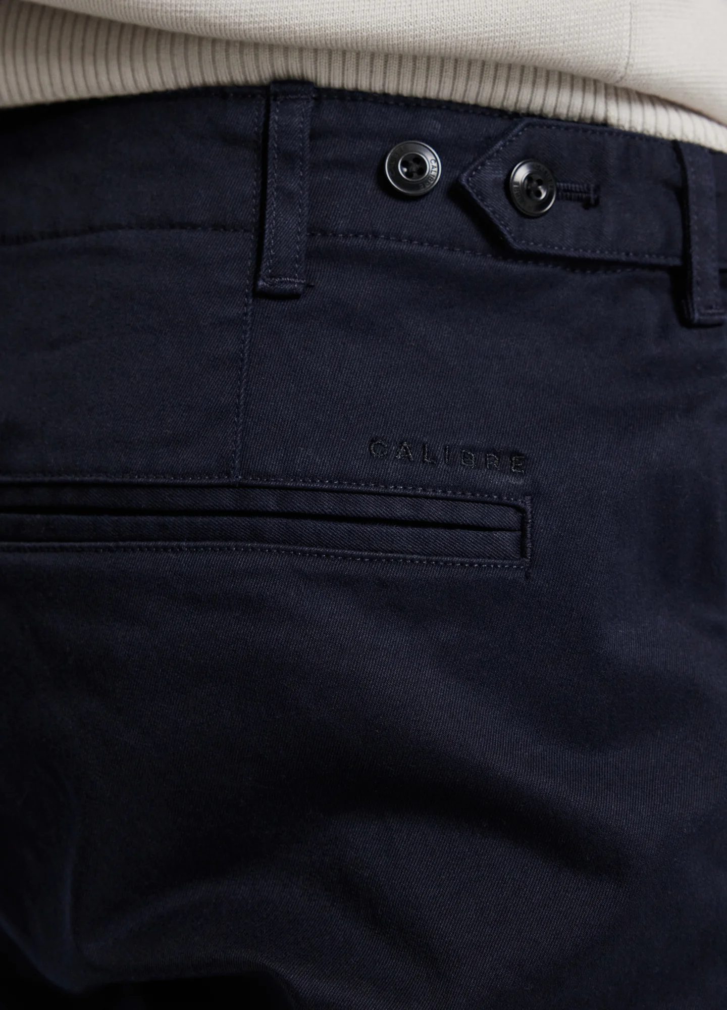 Slim Washed Chinos Navy - Image 4