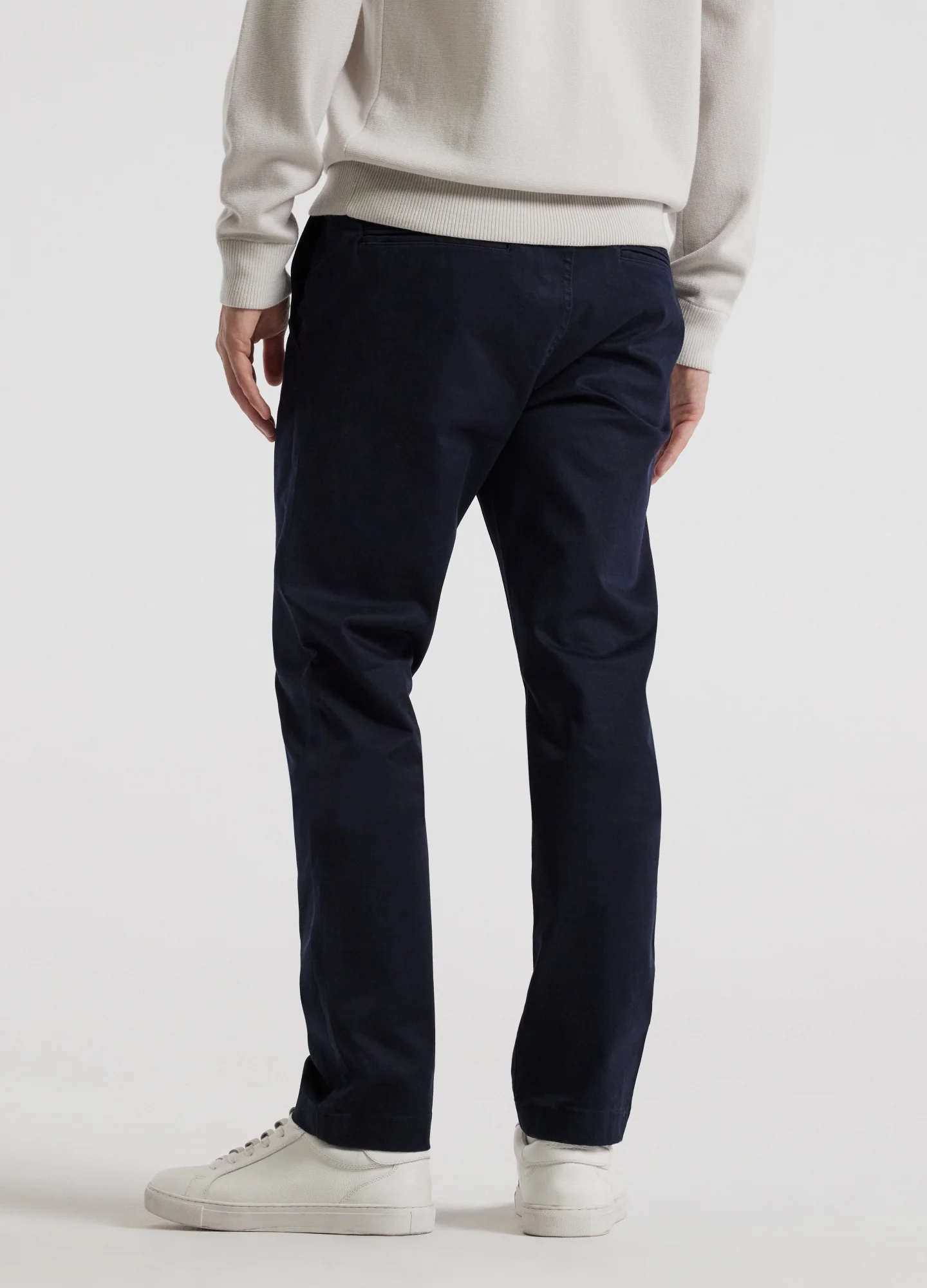 Slim Washed Chinos Navy - Image 5