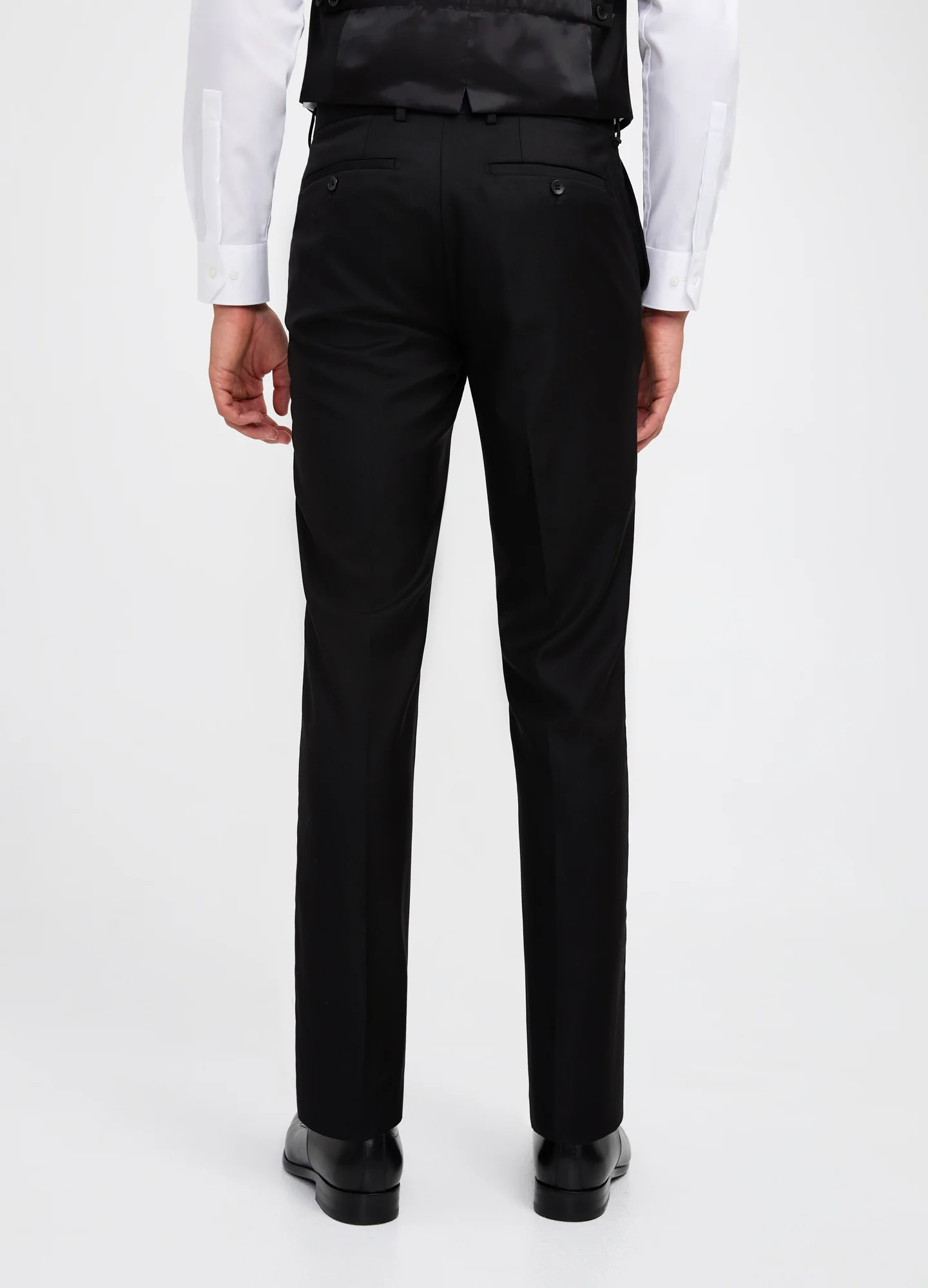 Slim Wool Twill Pant Black - Image 4