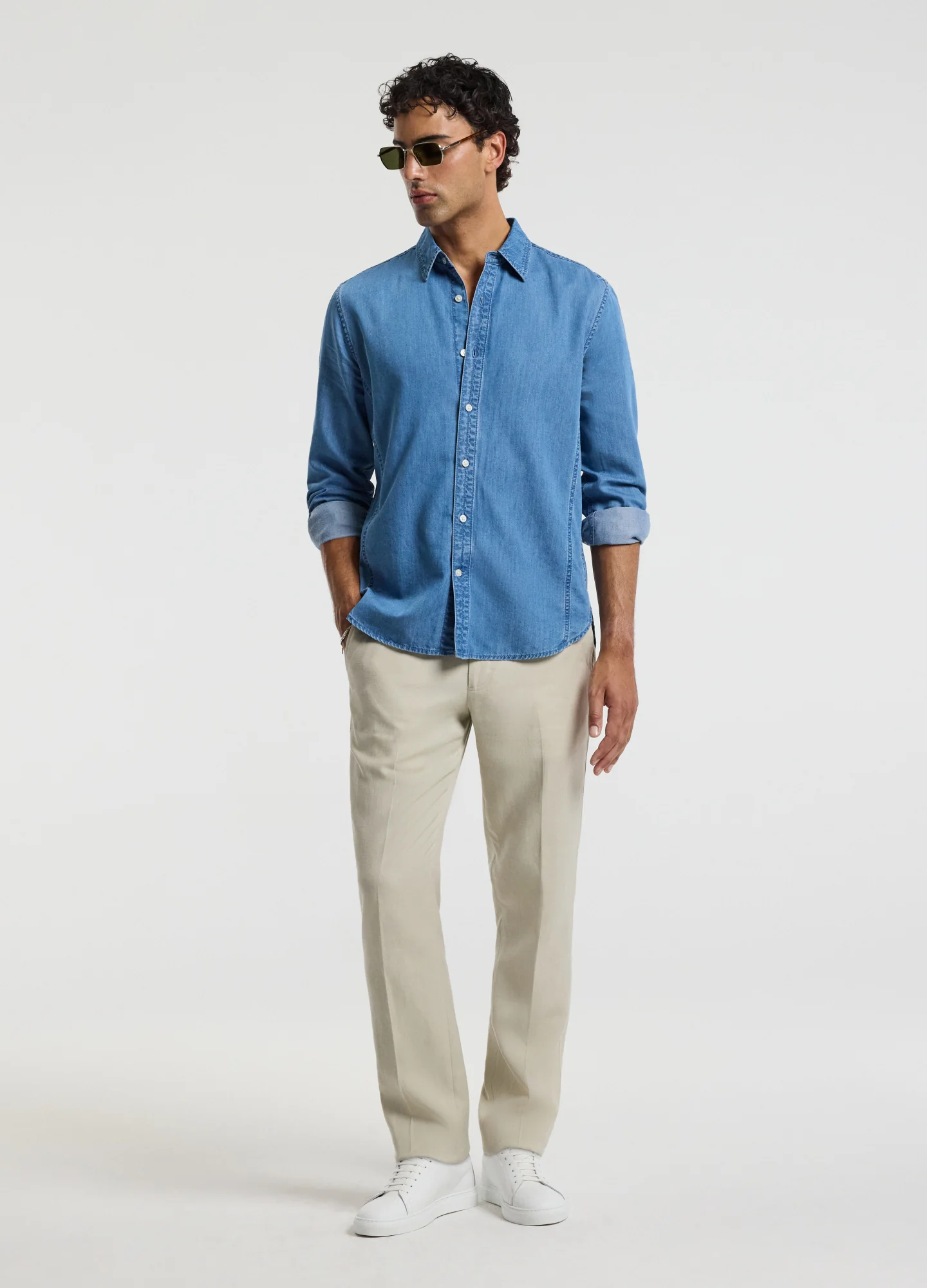 Soft Chambray Shirt Light Blue - Image 2