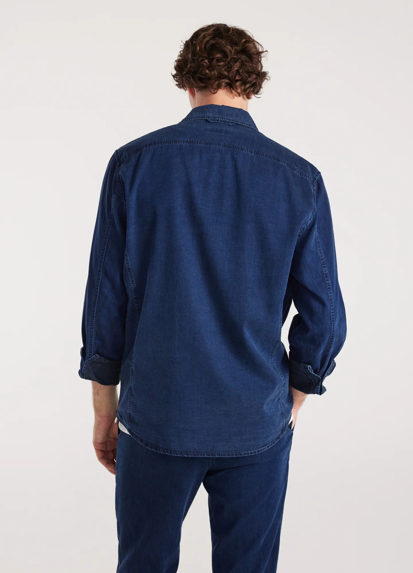 Soft Denim Utility Shirt Indigo - Image 5