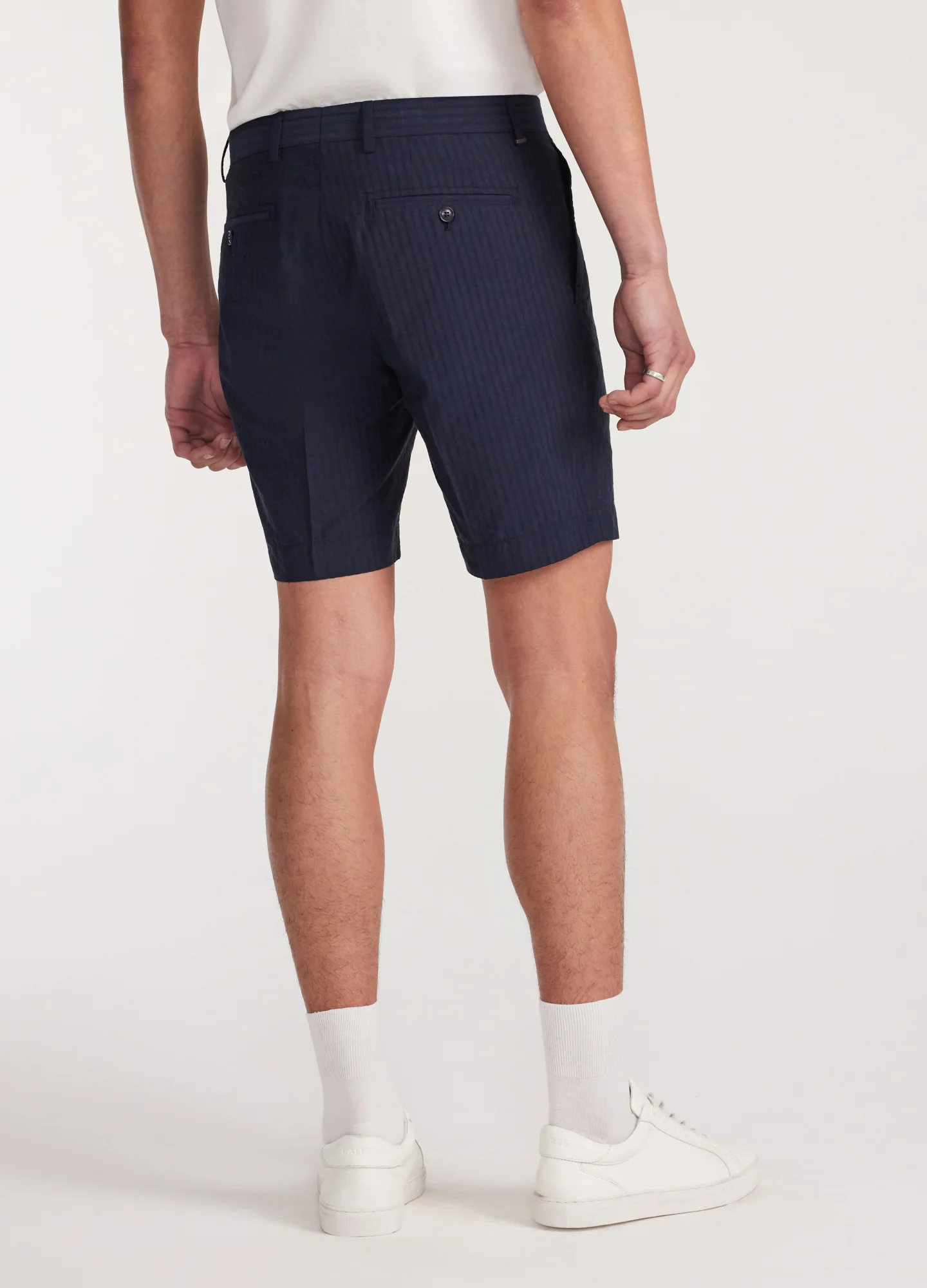 Soft Seersucker Shorts Navy - Image 5