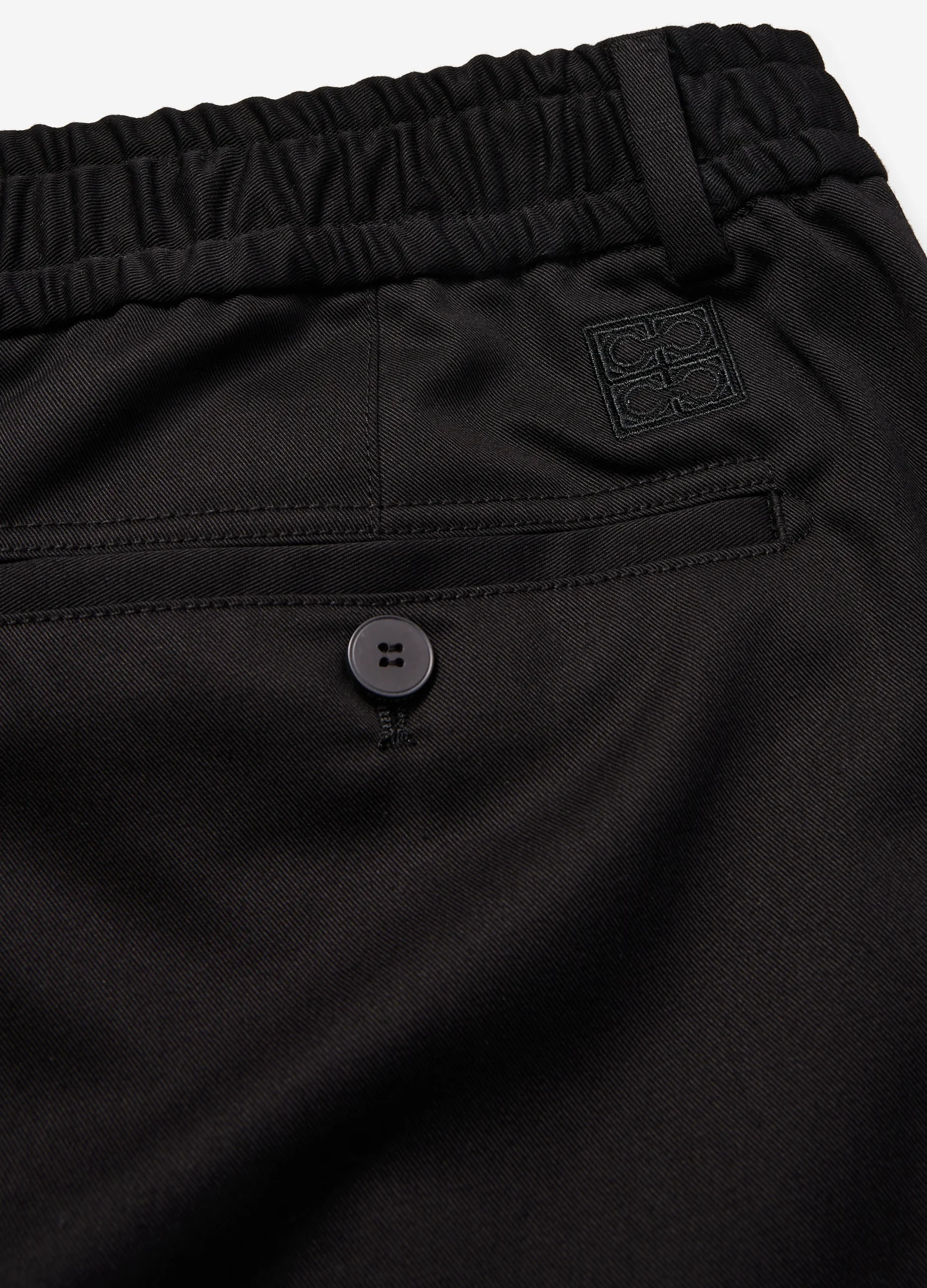 Soft Twill Elastic Waist Pants Black - Image 6