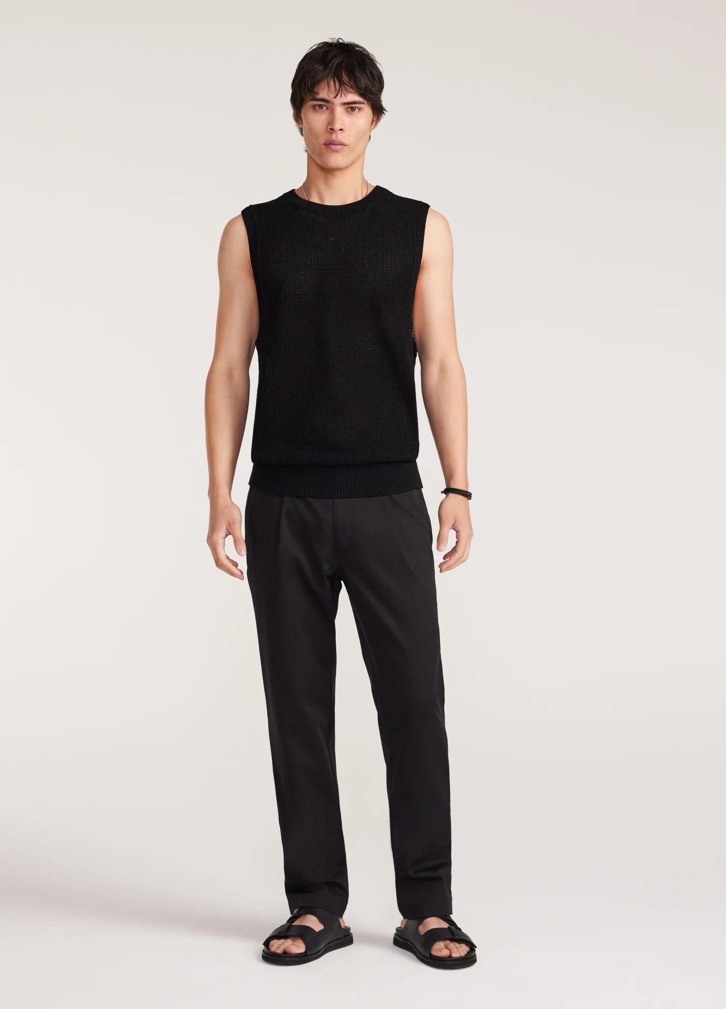 Soft Twill Elastic Waist Pants Black - Image 7