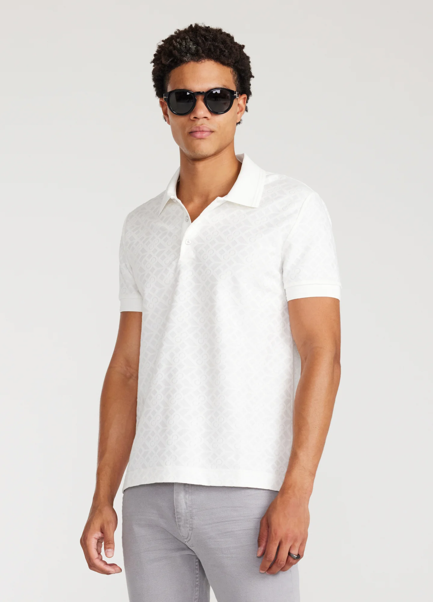 Solid Monogram Polo White - Image 3