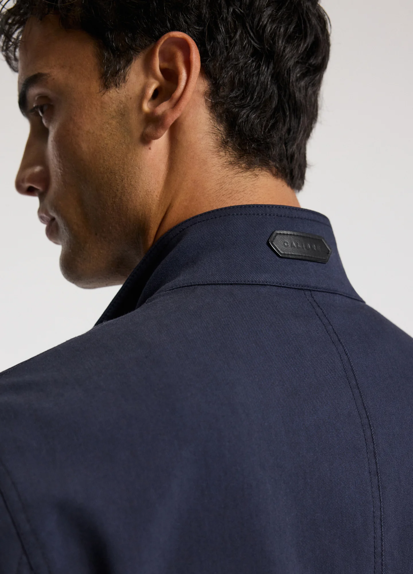 Stand Collar Utility Jacket Navy - Image 4