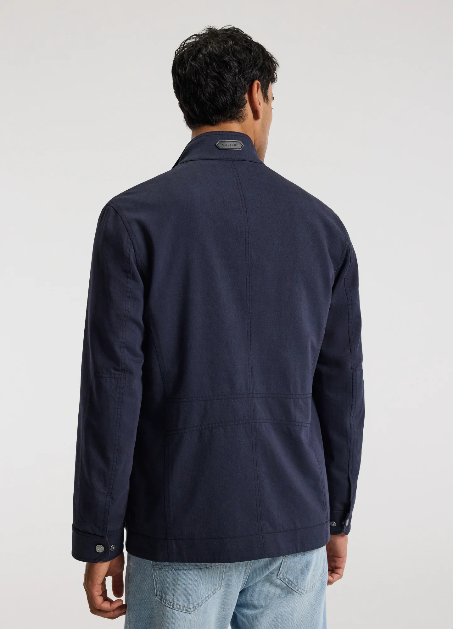 Stand Collar Utility Jacket Navy - Image 5