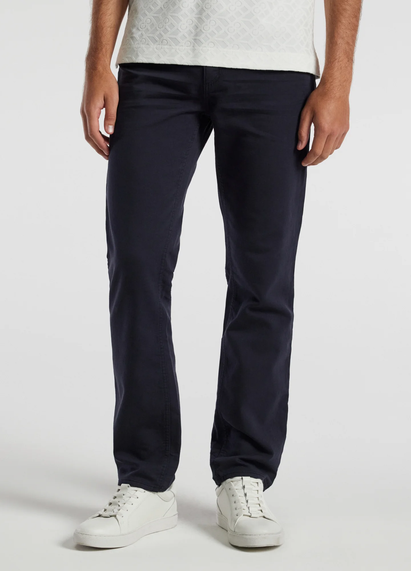 Straight Fit Dobby Denim Jeans Navy - Image 3