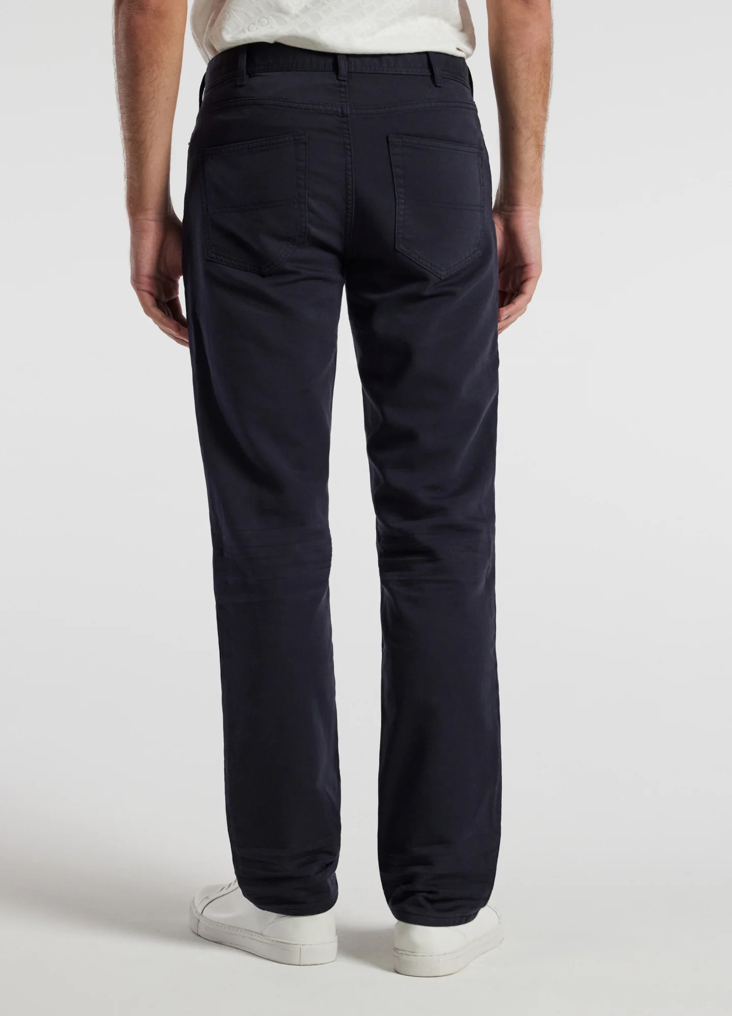 Straight Fit Dobby Denim Jeans Navy - Image 5