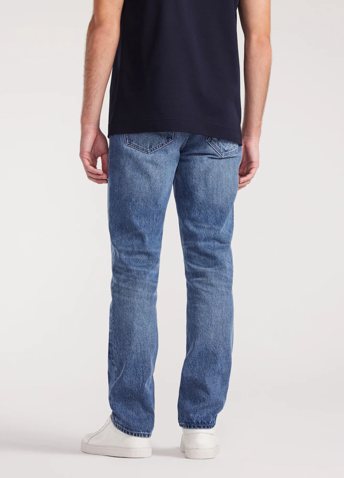 Straight Fit Mid Wash Jeans Indigo - Image 4