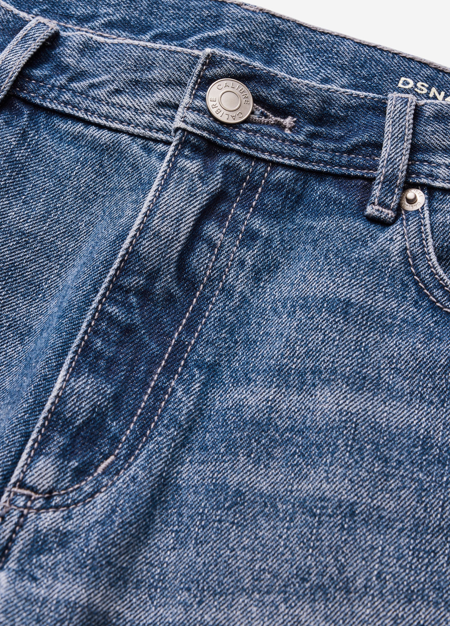 Straight Fit Mid Wash Jeans Indigo - Image 5
