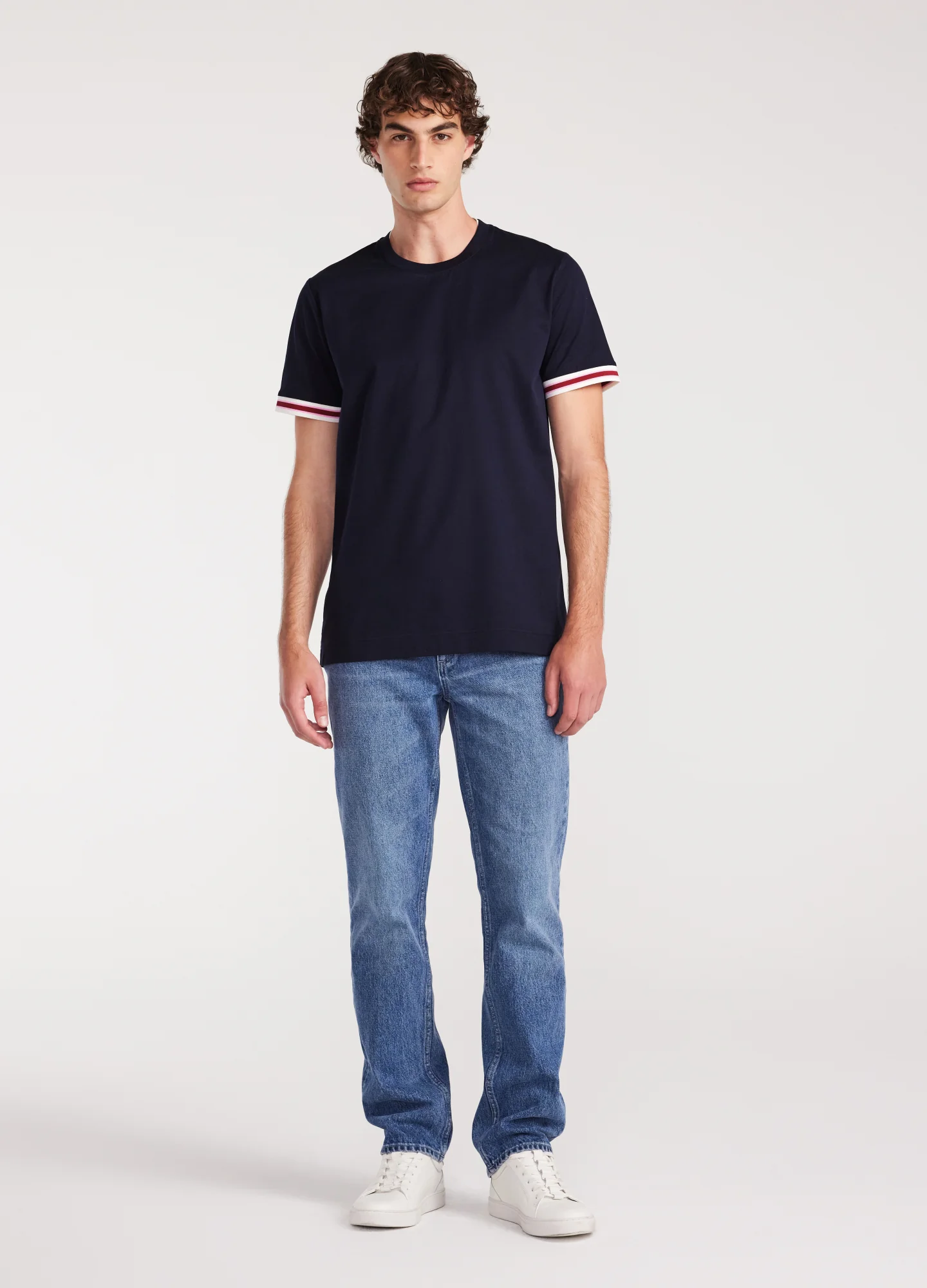 Straight Fit Mid Wash Jeans Indigo - Image 6
