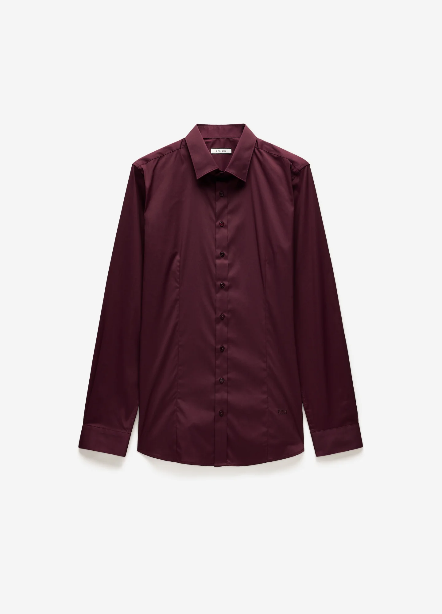 Stretch Cotton Poplin Shirt Oxblood