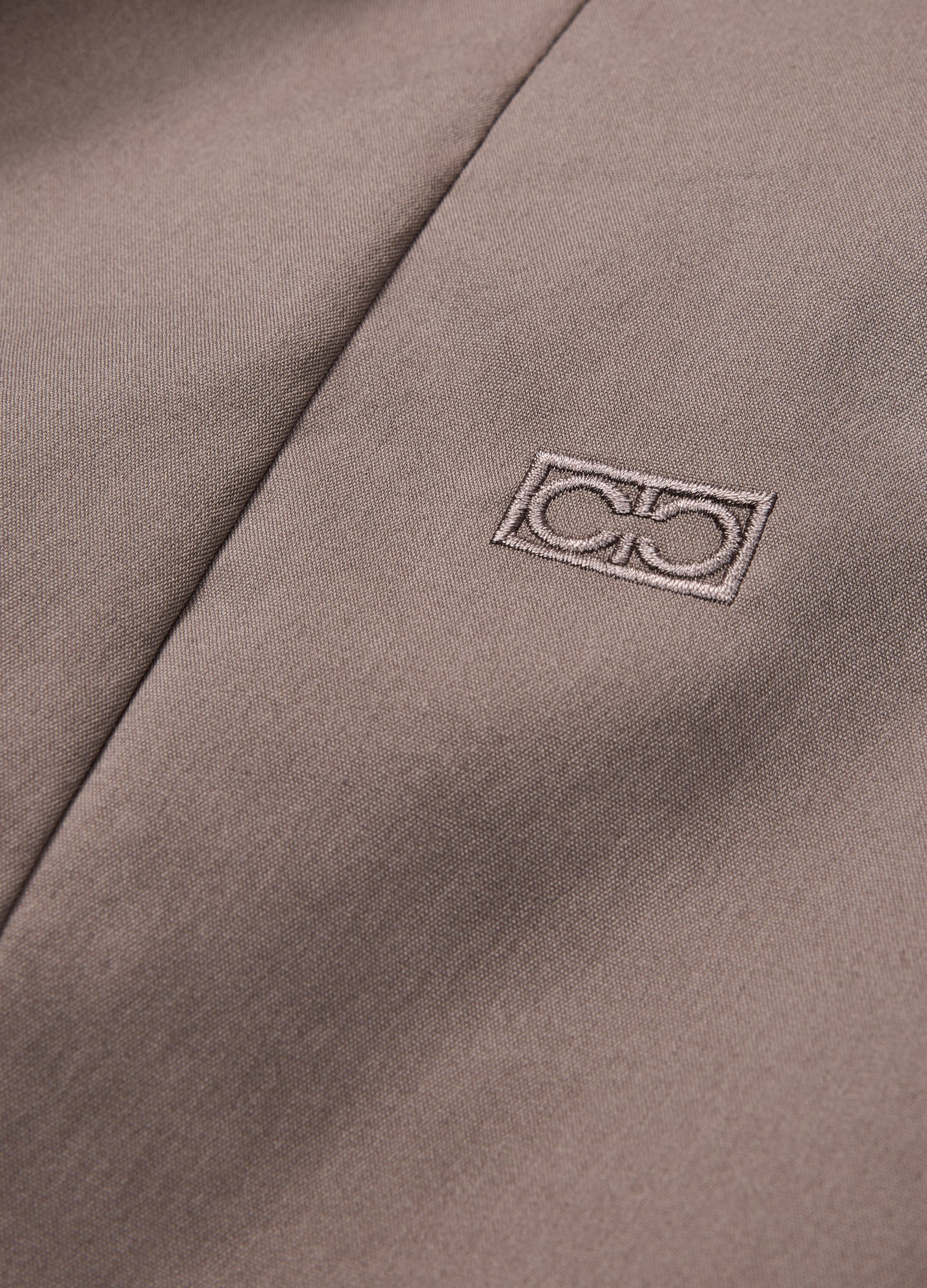 Stretch Cotton Poplin Shirt Sepia - Image 6