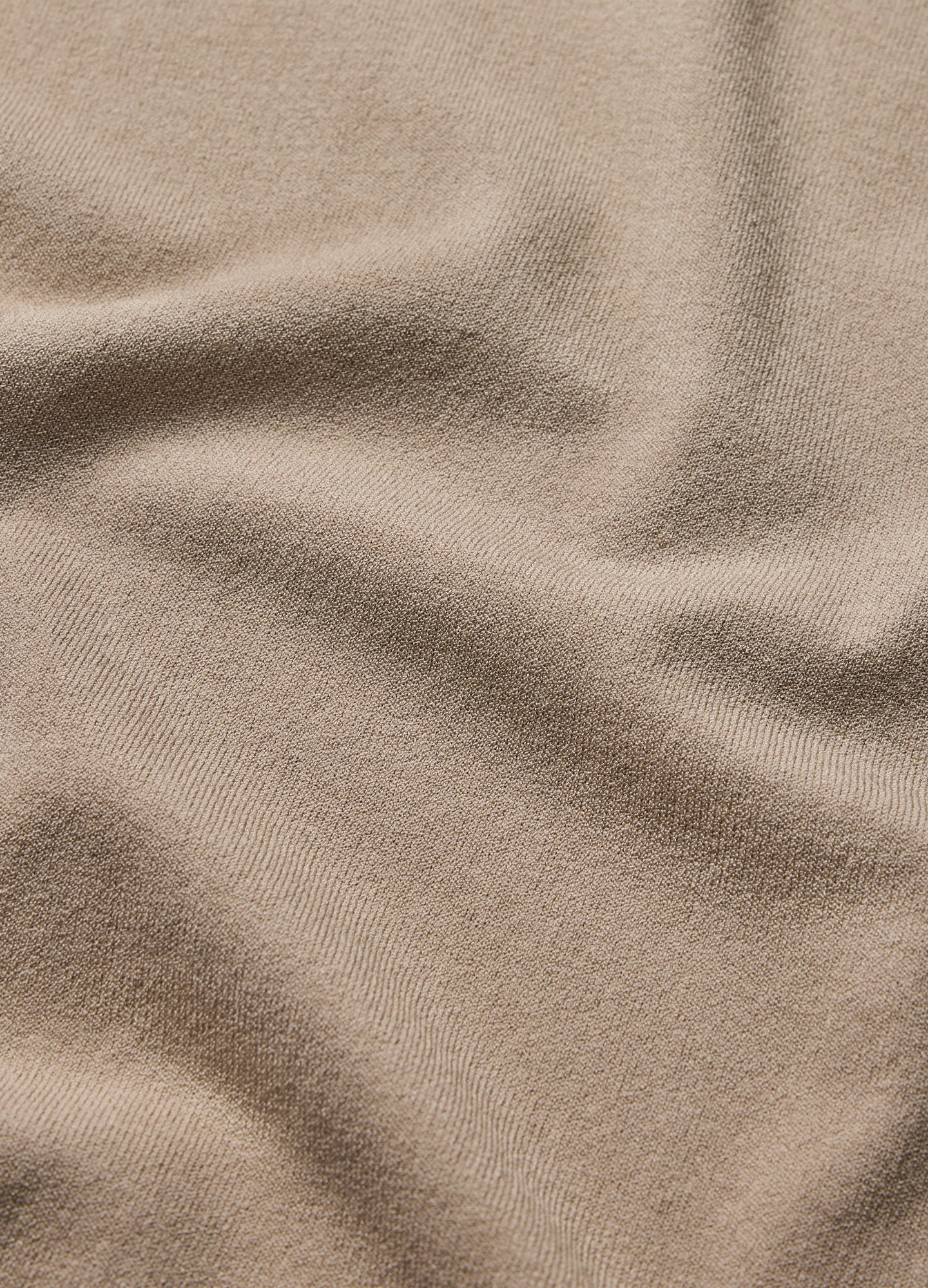 Stripe Cuff Open Neck Polo Sand - Image 6