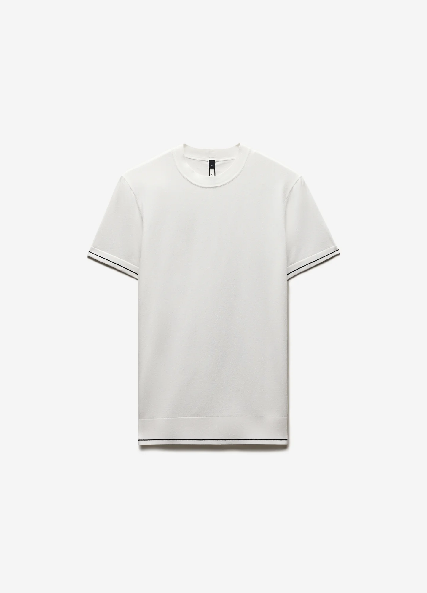 Stripe Cuff Tech T-shirt Ivory