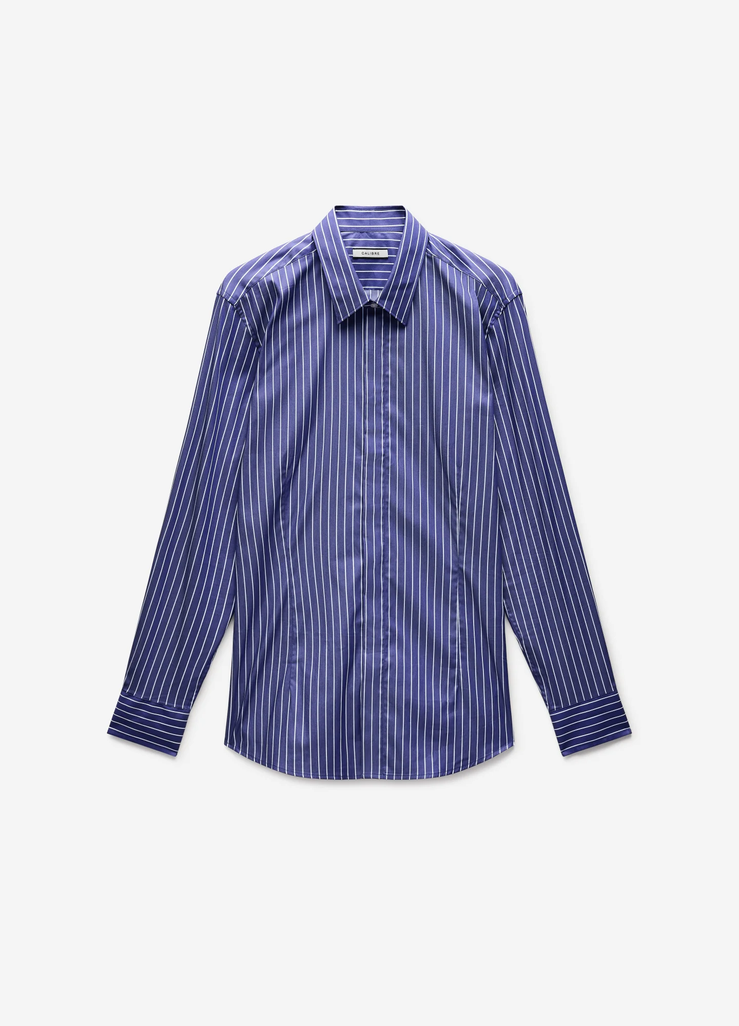 Stripe Stretch Shirt Navy