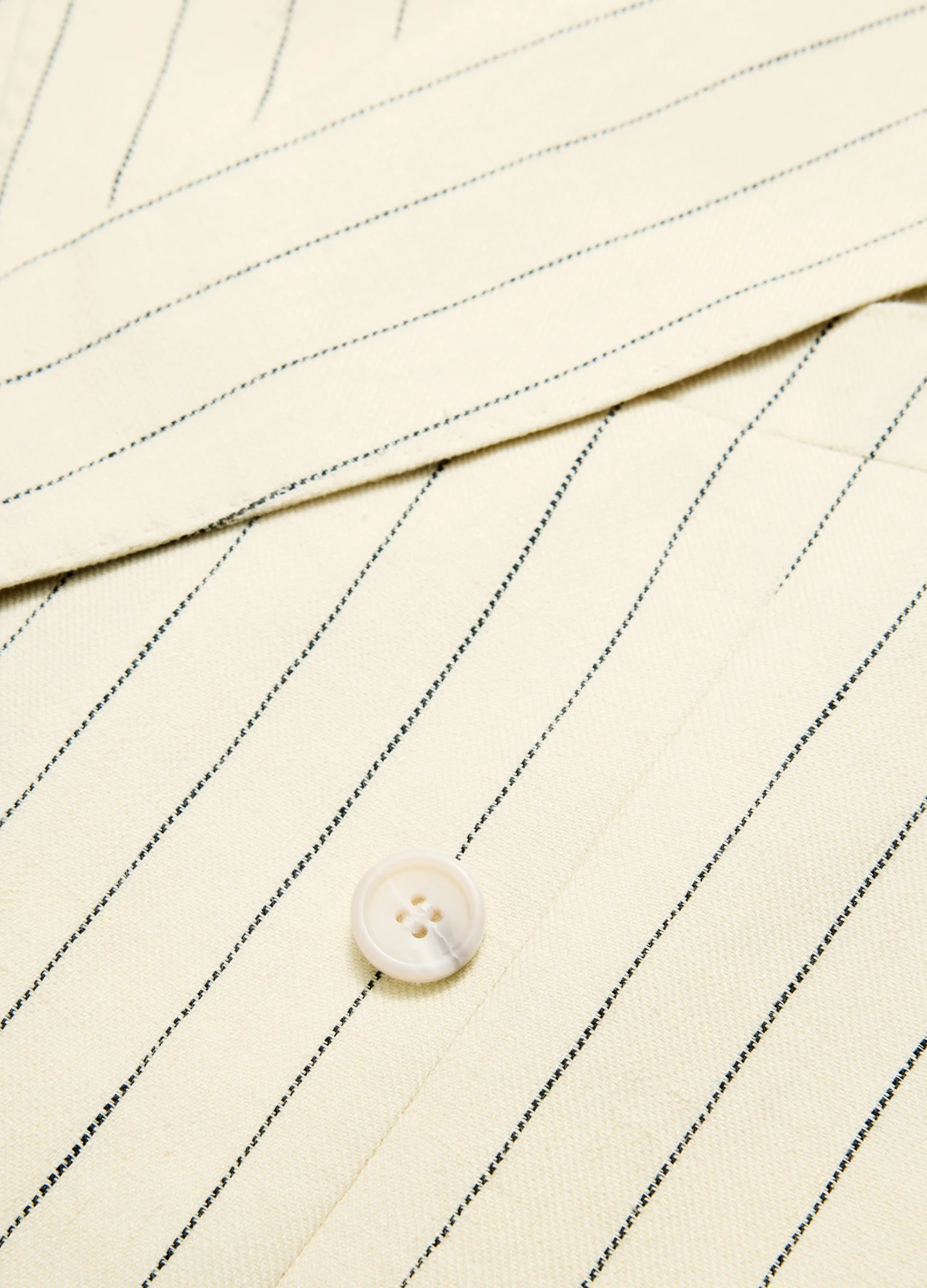 Striped Double-Breasted Suit Jacket Bone - Image 7