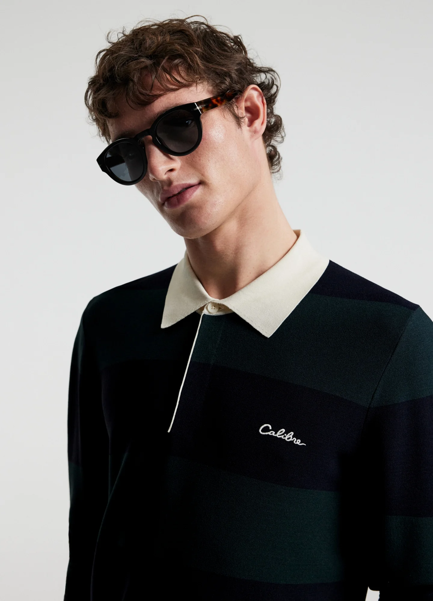 Striped Long Sleeve Rugby Navy - Image 4