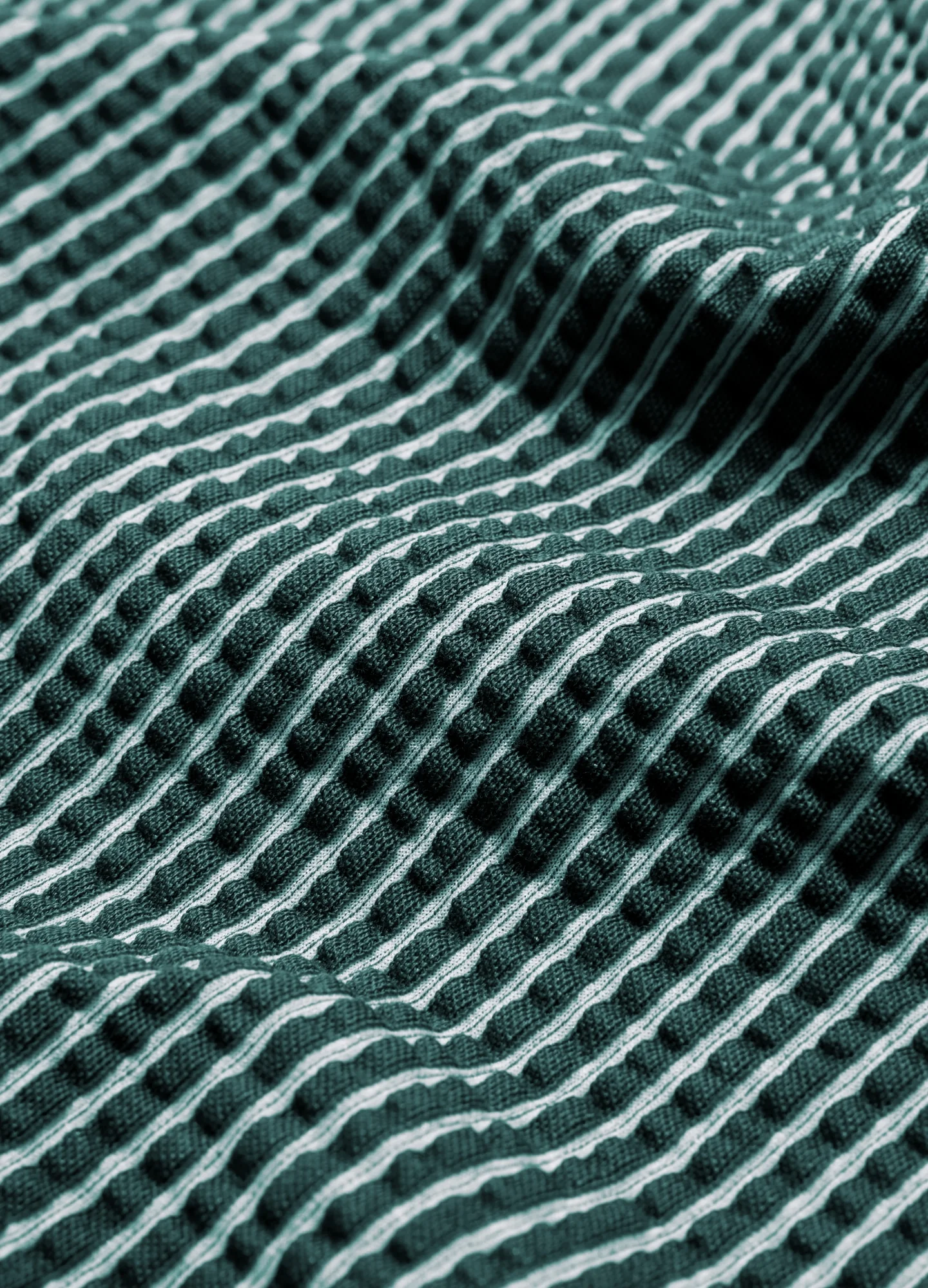 Striped Seersucker Knit Polo Sea Green - Image 6
