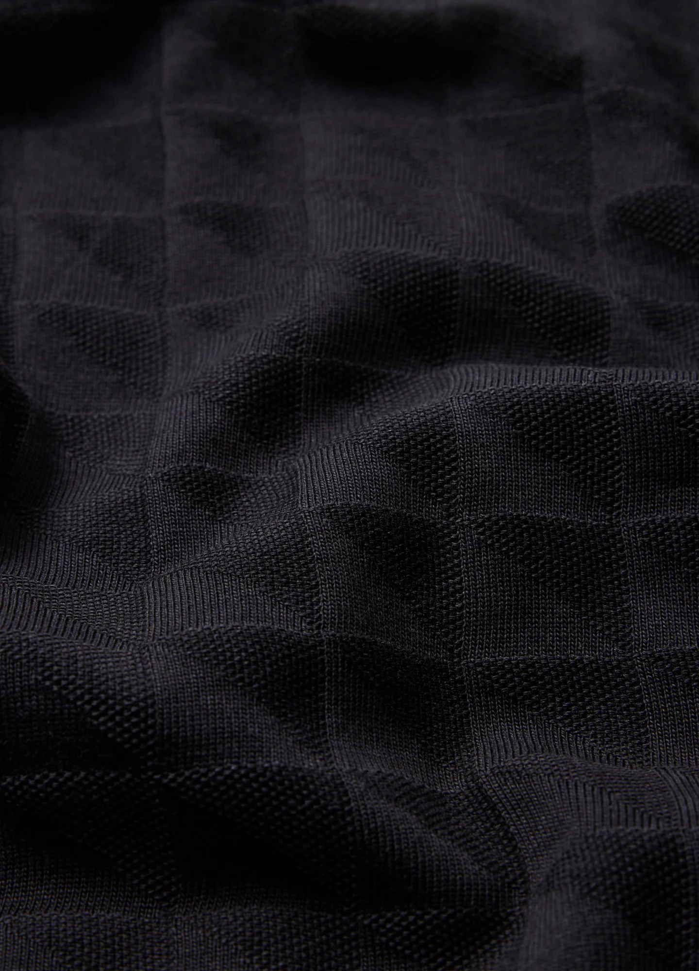 Stripe Trim Jacquard T-shirt Black - Image 6