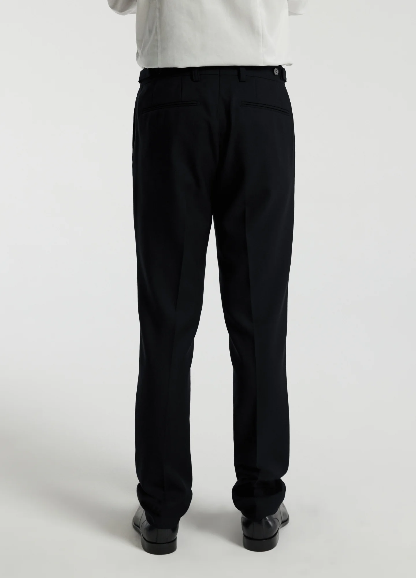 Tab Detail Wool Pants Black - Image 4