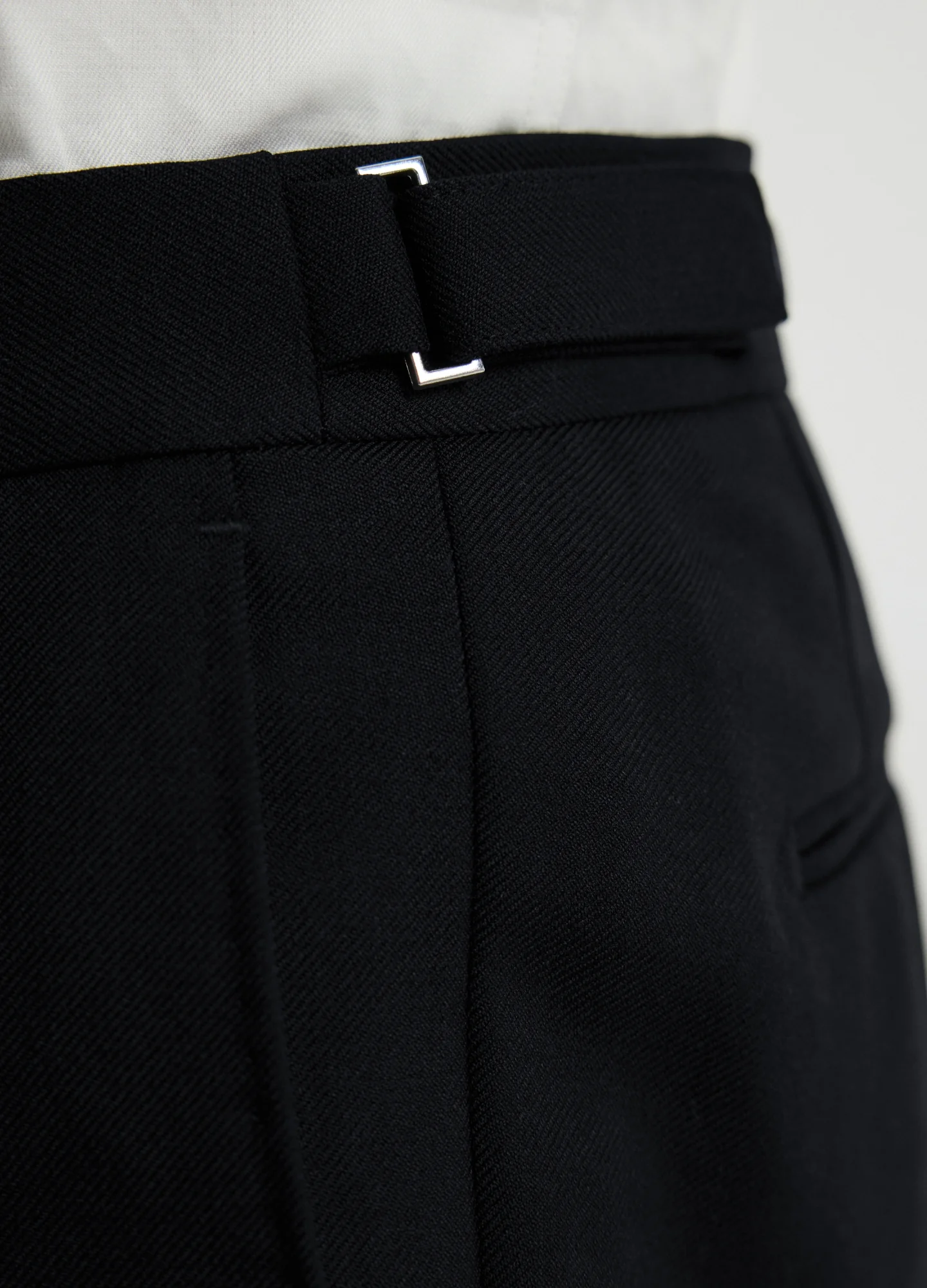 Tab Detail Wool Pants Black - Image 5