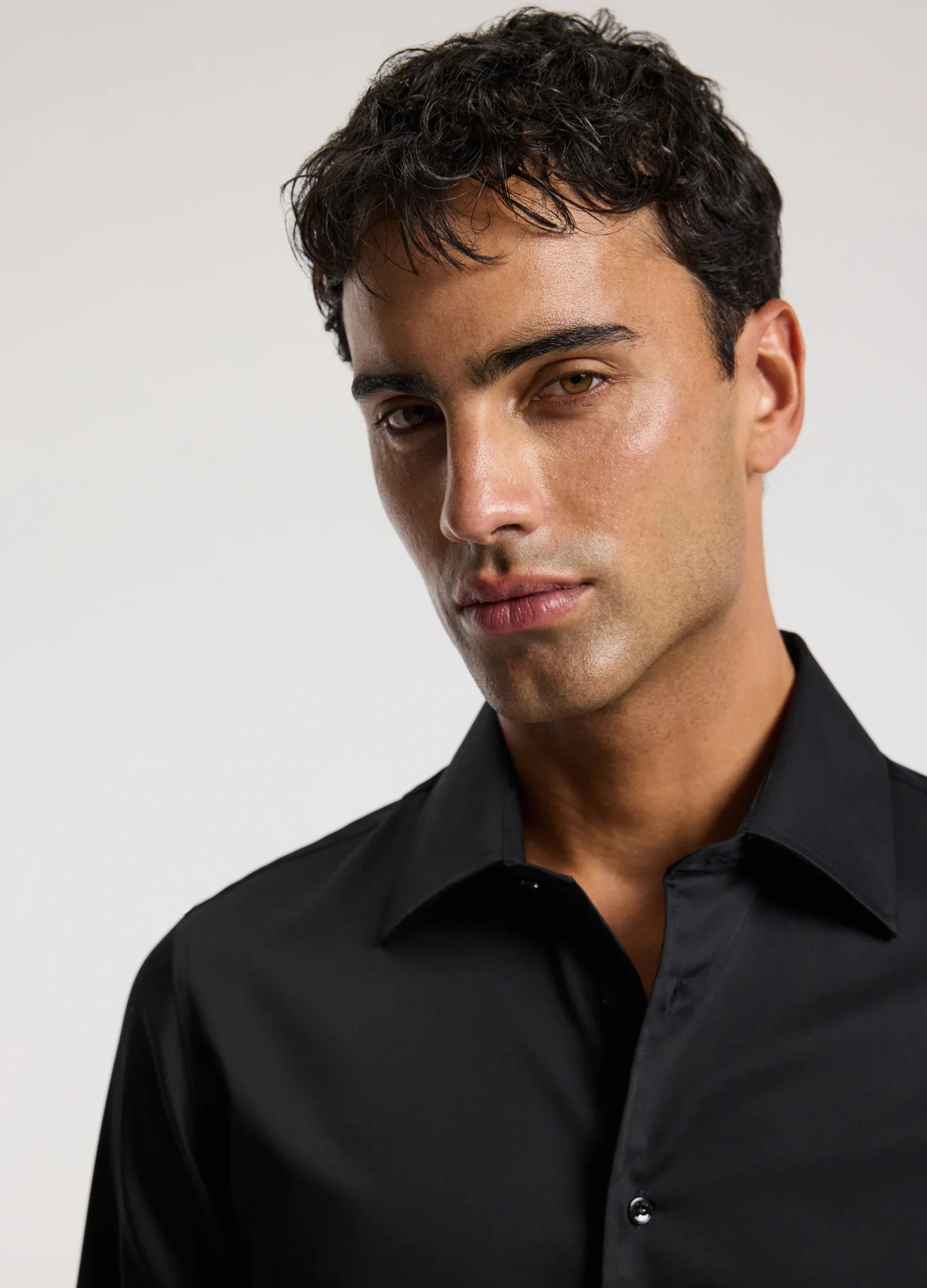Tailored Cotton Shirt Black - Image 4