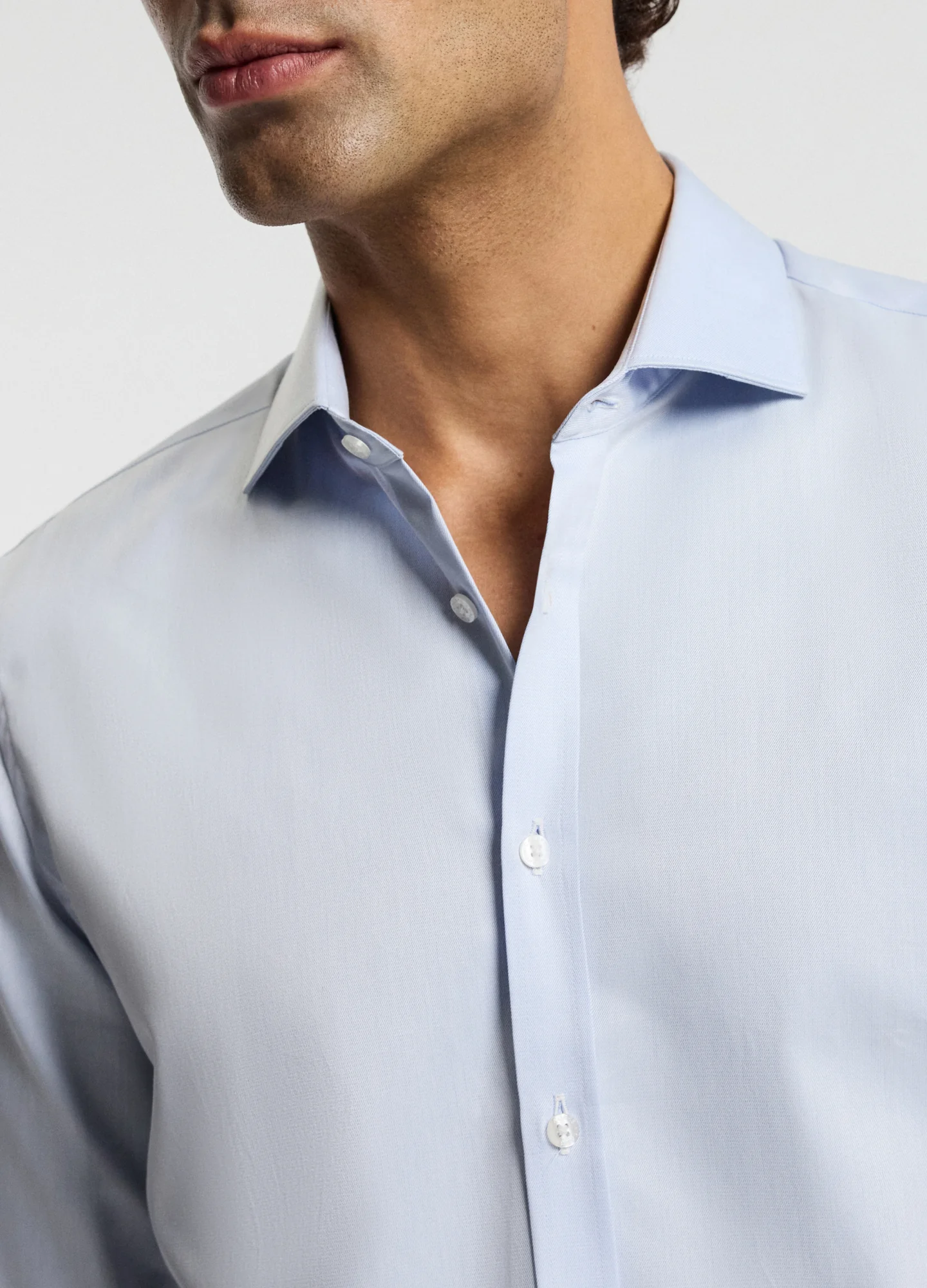 Tailored Fit Signature Twill Shirt Pale Blue - Image 4