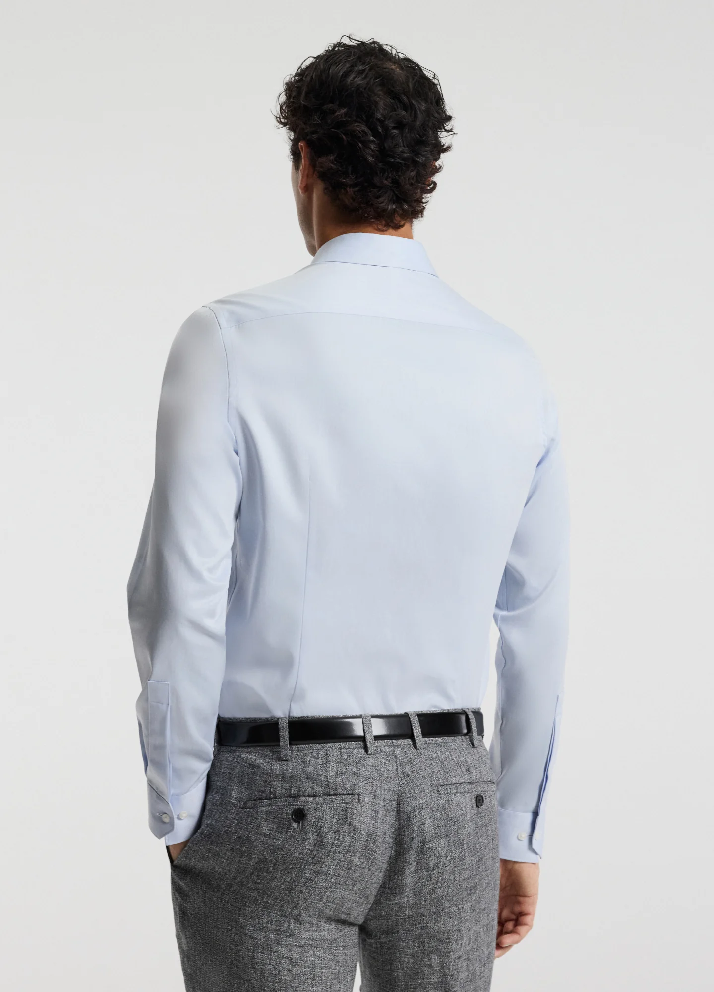 Tailored Fit Signature Twill Shirt Pale Blue - Image 5