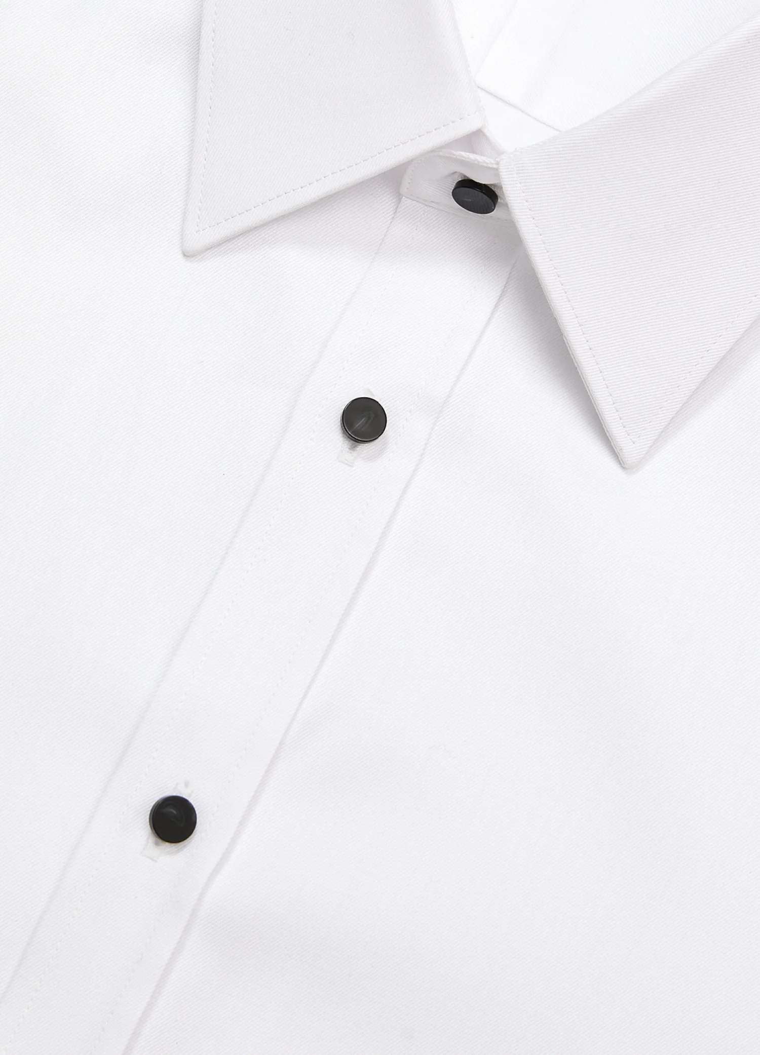 Tailored Fit Studded Twill Evening Shirt White - Image 8