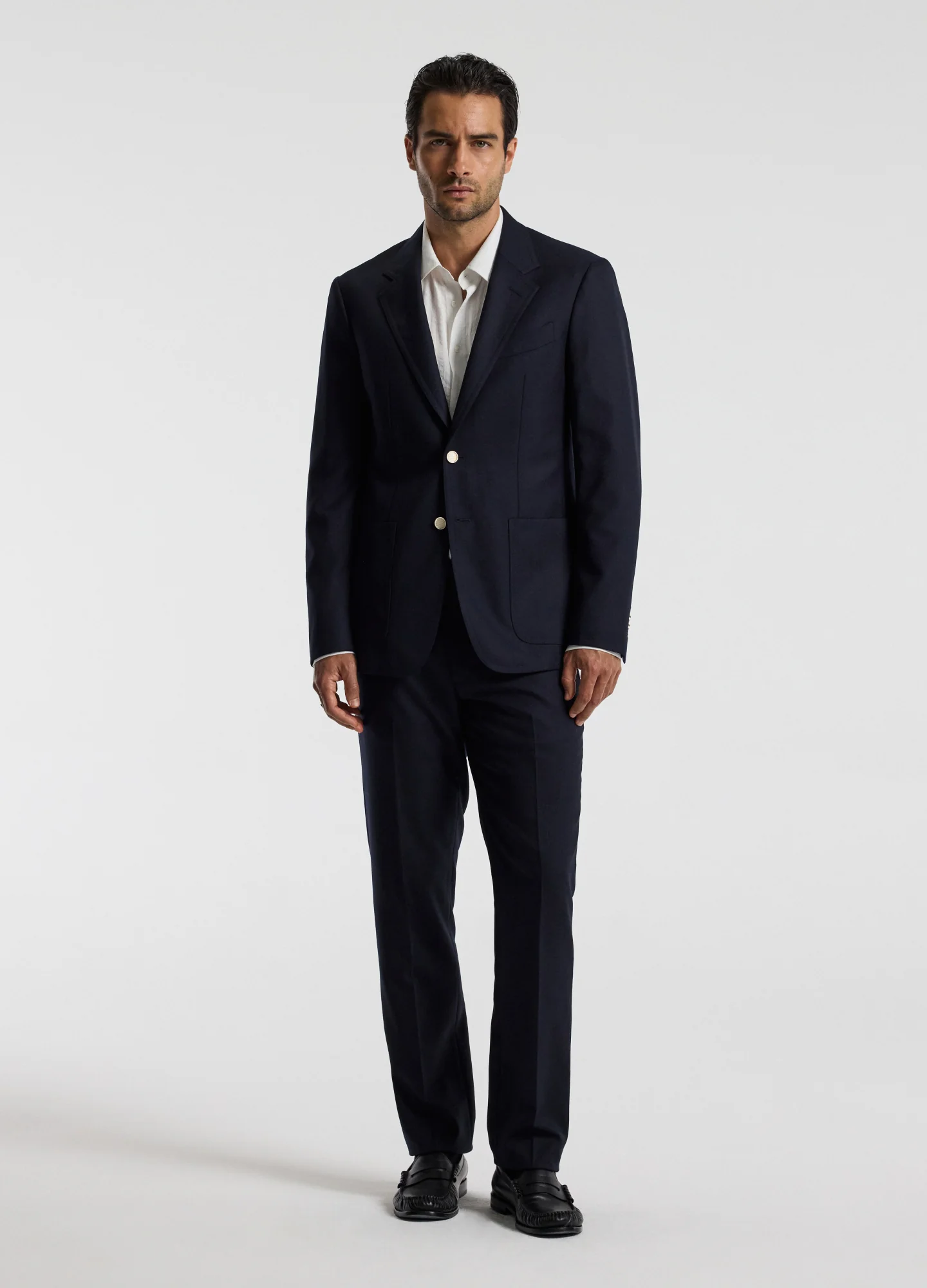 Tailored Wool Blazer Navy - Image 2