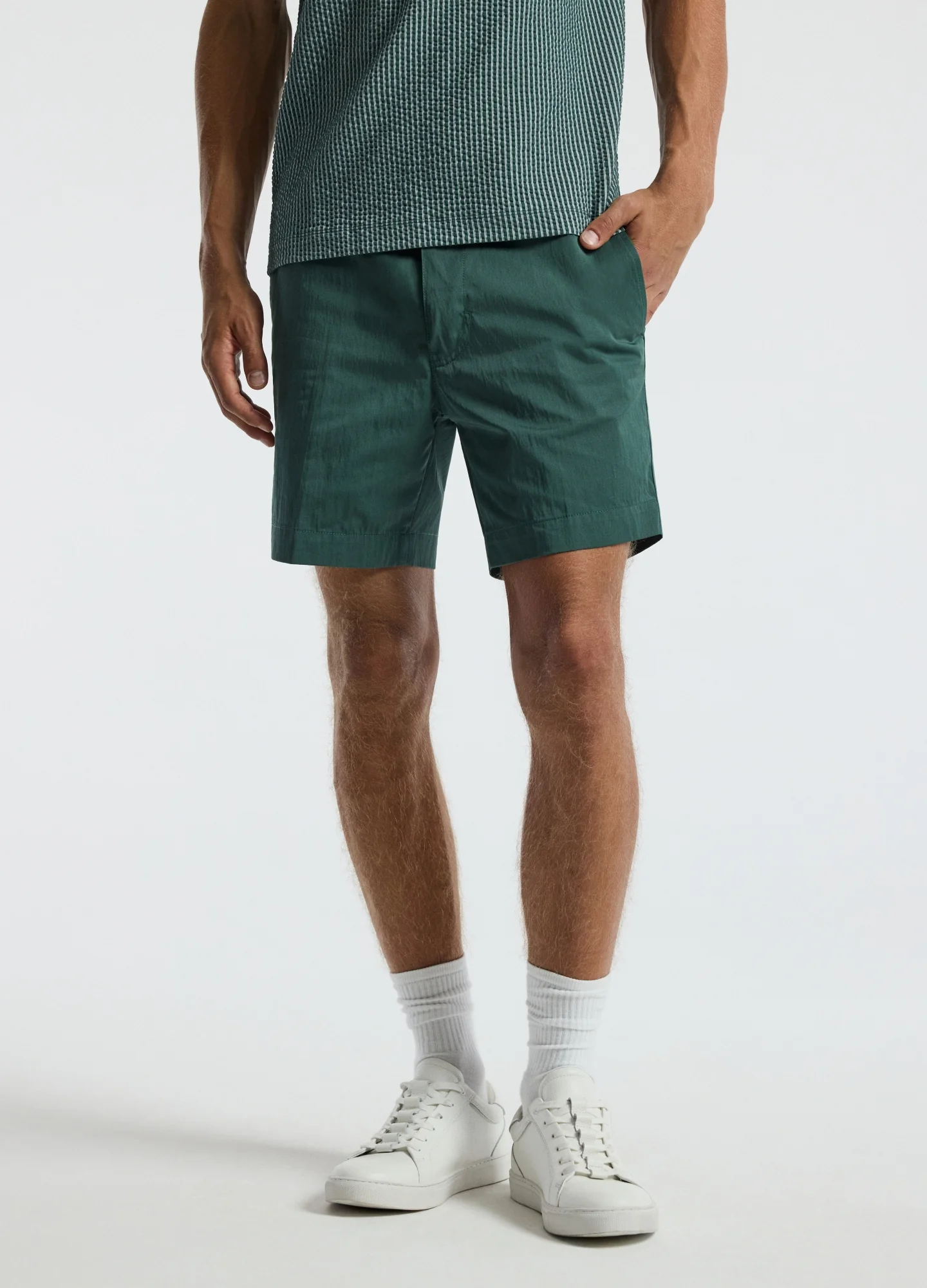 Tech Cotton Shorts Sea Green - Image 3