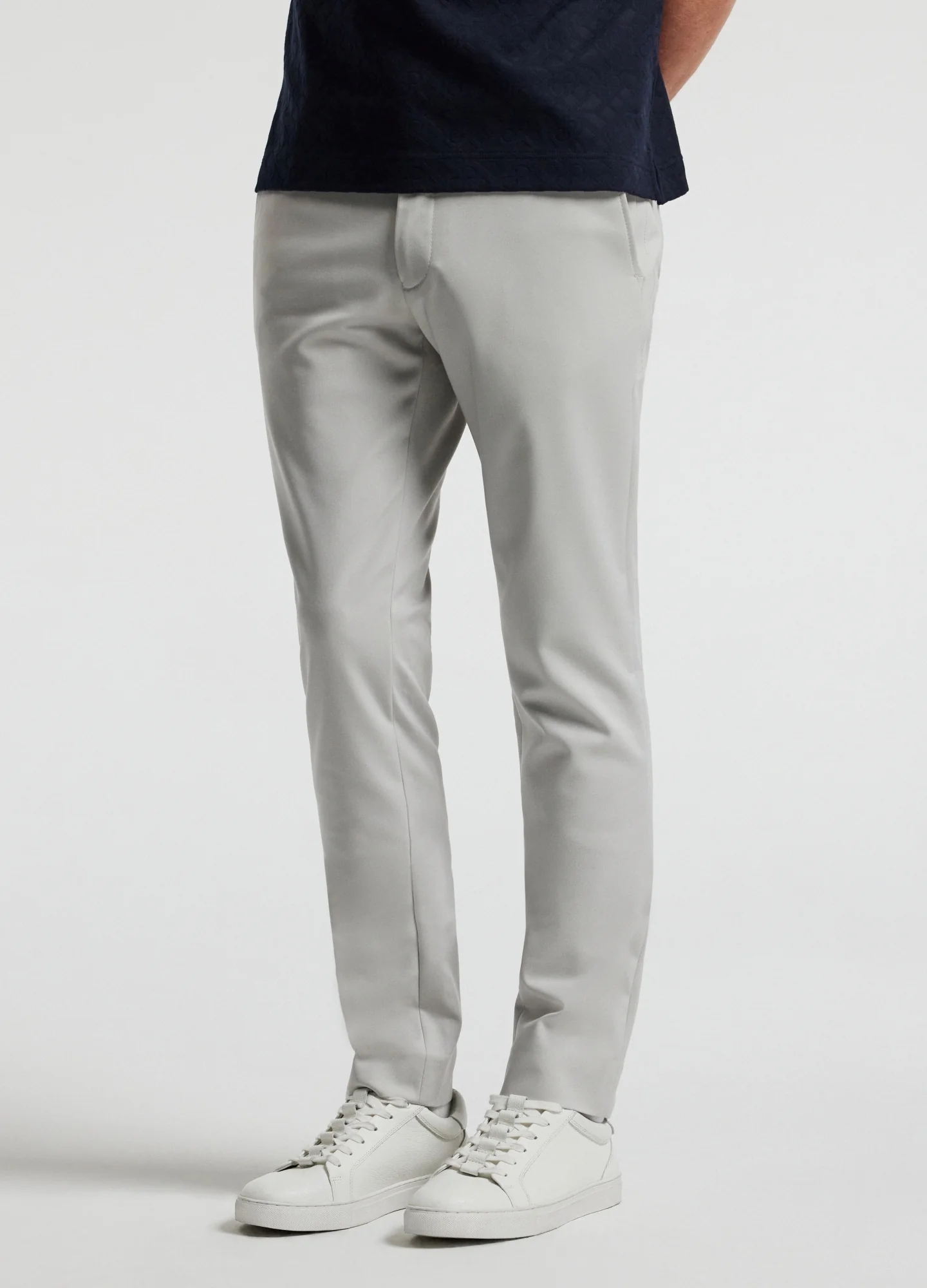 Tech Cotton Stretch Slim Pant Salt - Image 3