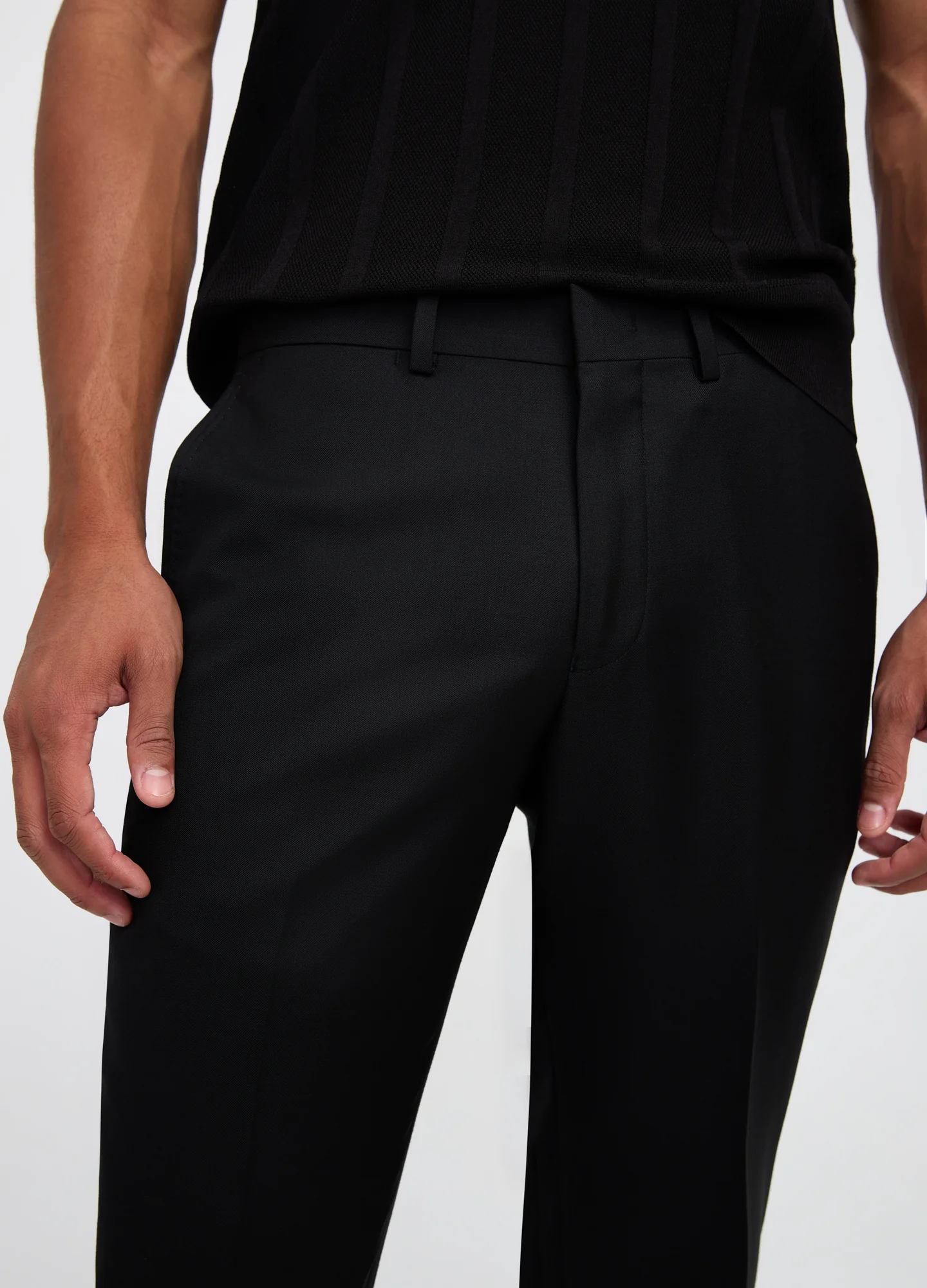 Tech Cotton Stretch Slim Pant Black - Image 4