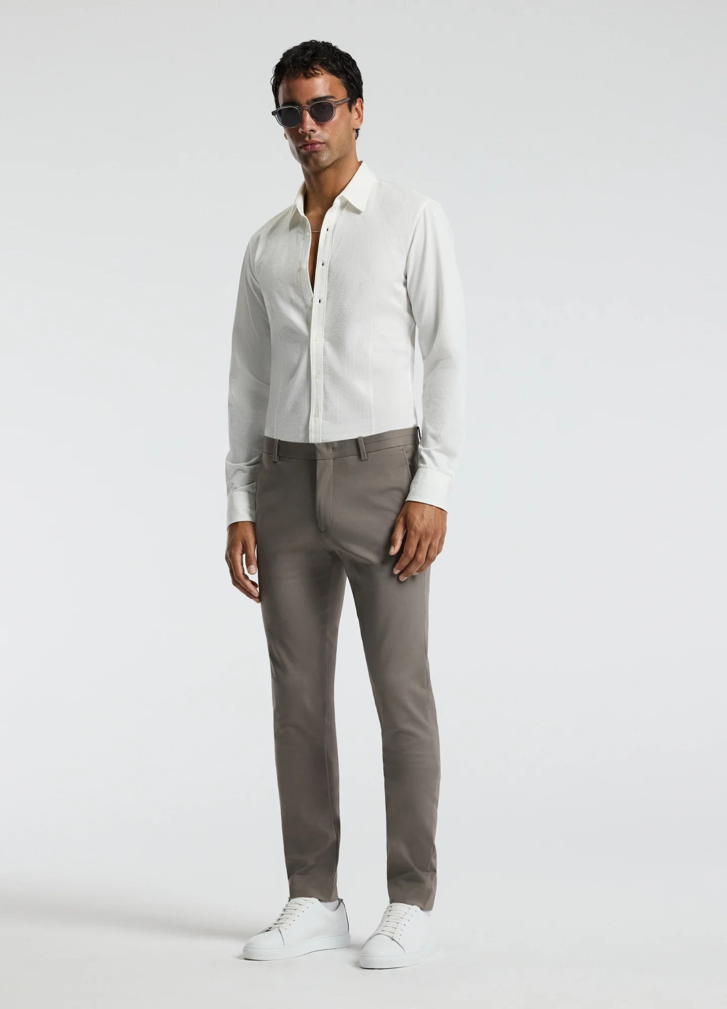 Tech Cotton Stretch Slim Pants Sepia - Image 2