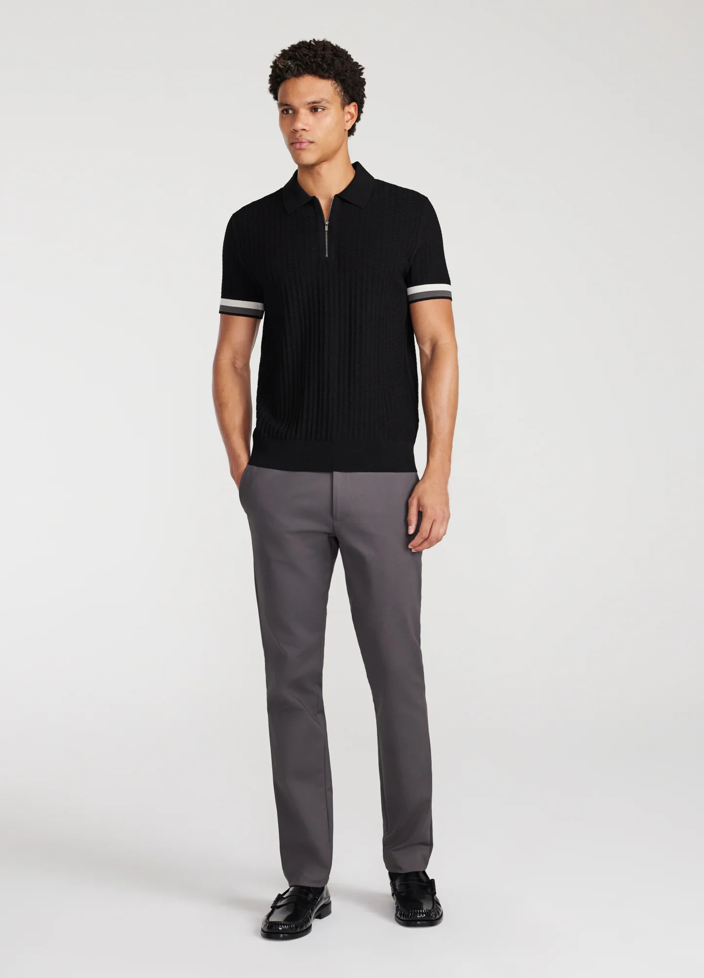 Tech Cotton Stretch Slim Pants Steel Grey - Image 2