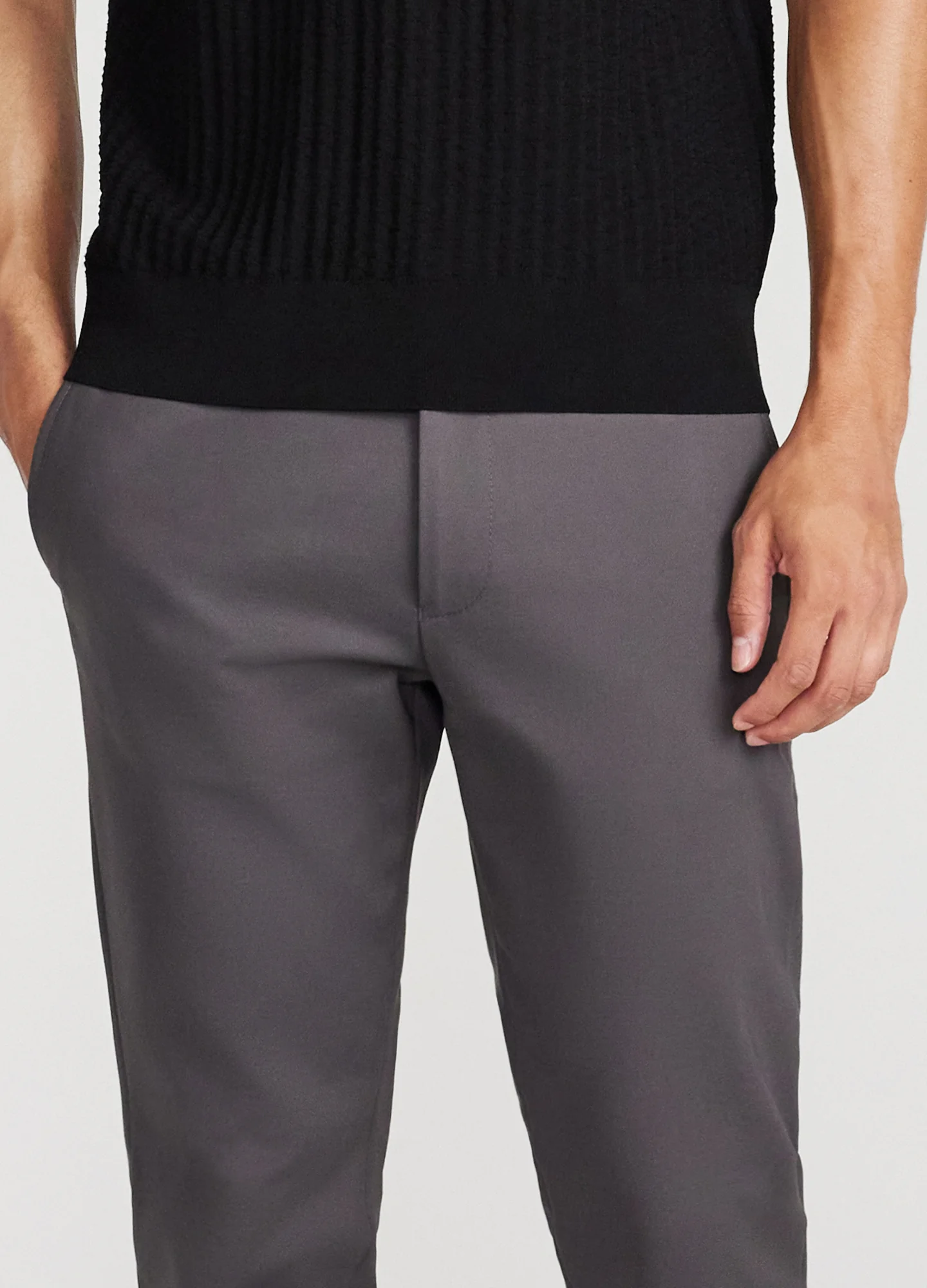 Tech Cotton Stretch Slim Pants Steel Grey - Image 4