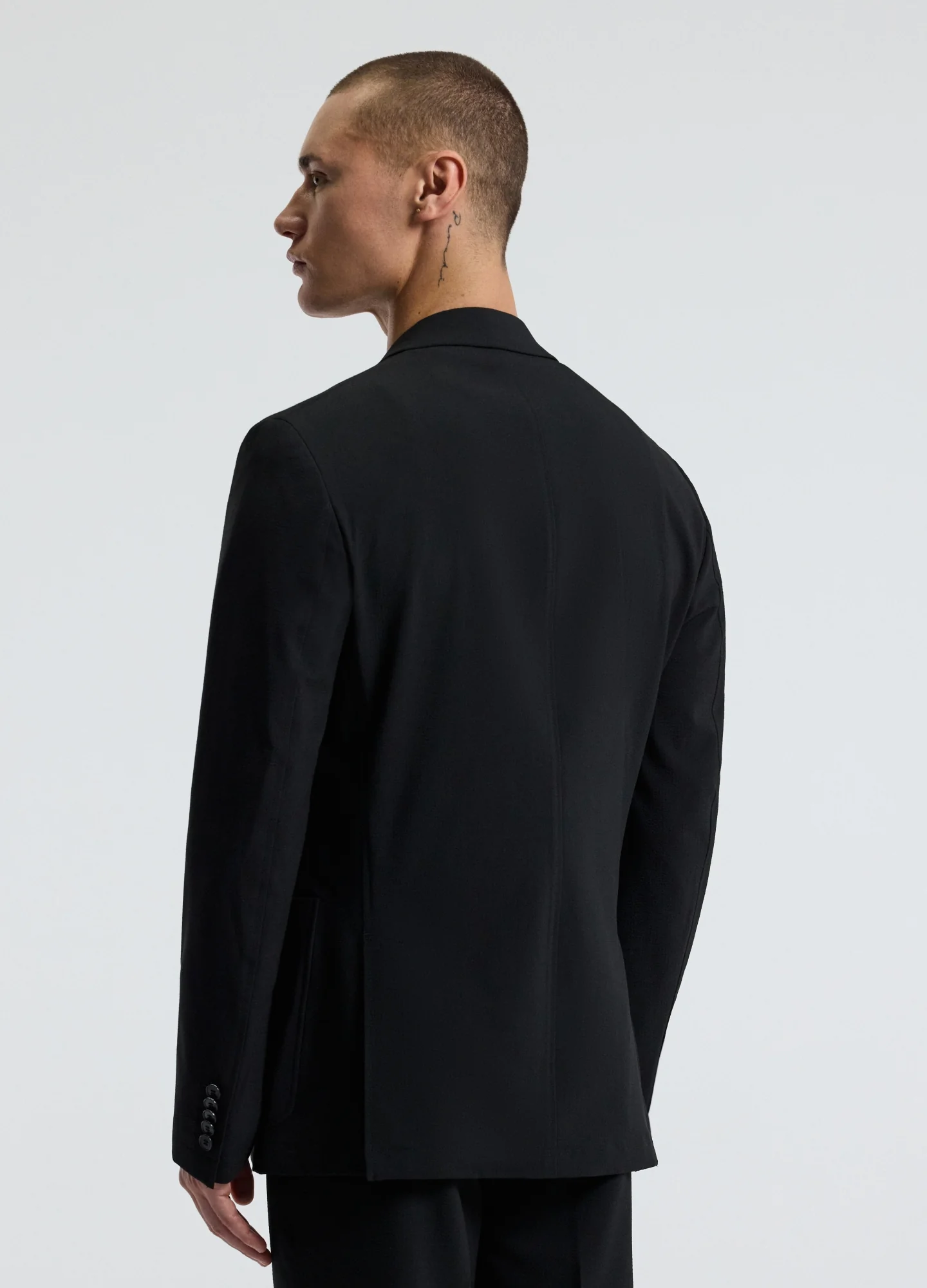 Tech Seersucker Blazer Black - Image 5