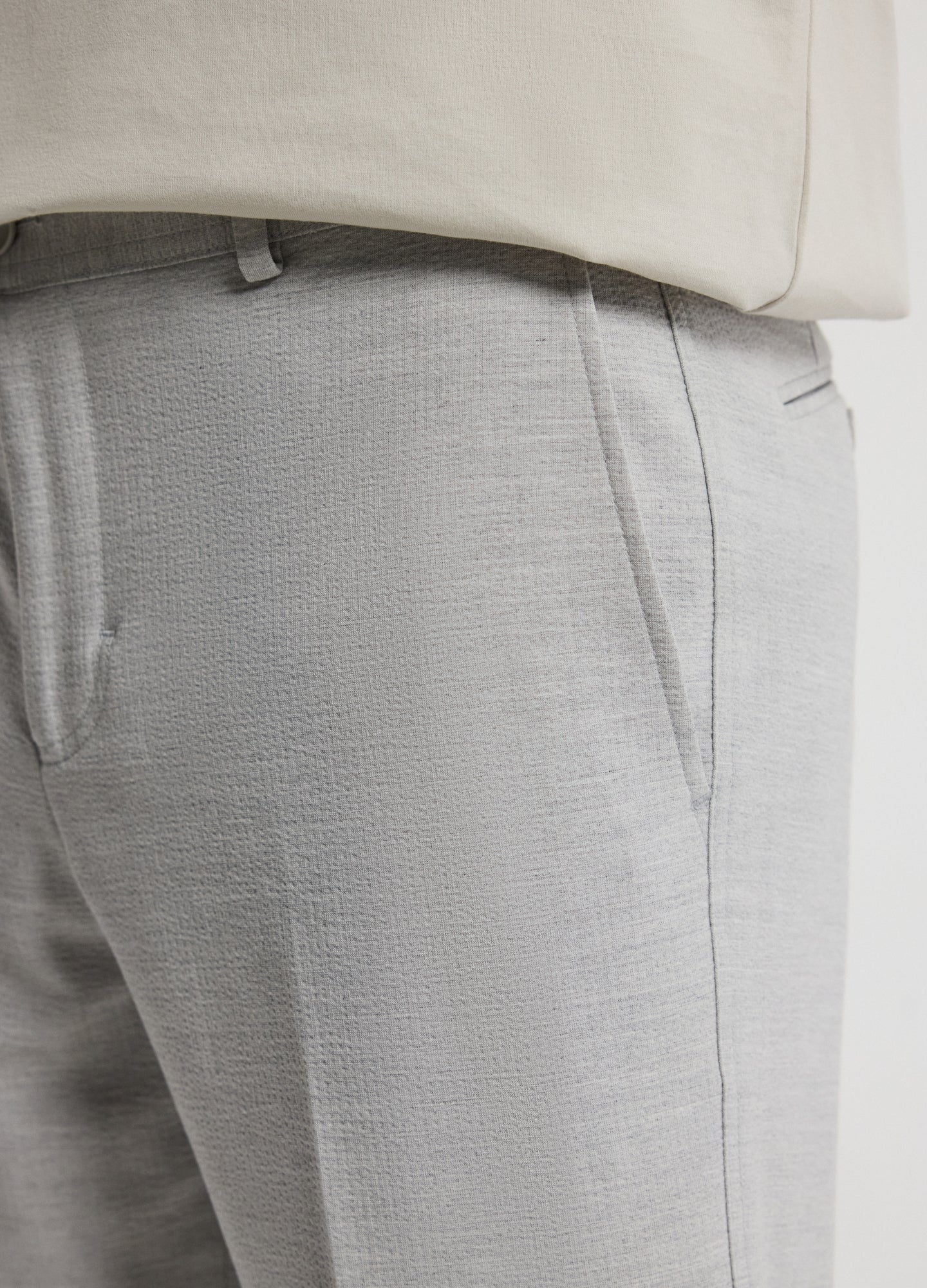 Tech Seersucker Pants Silver - Image 4