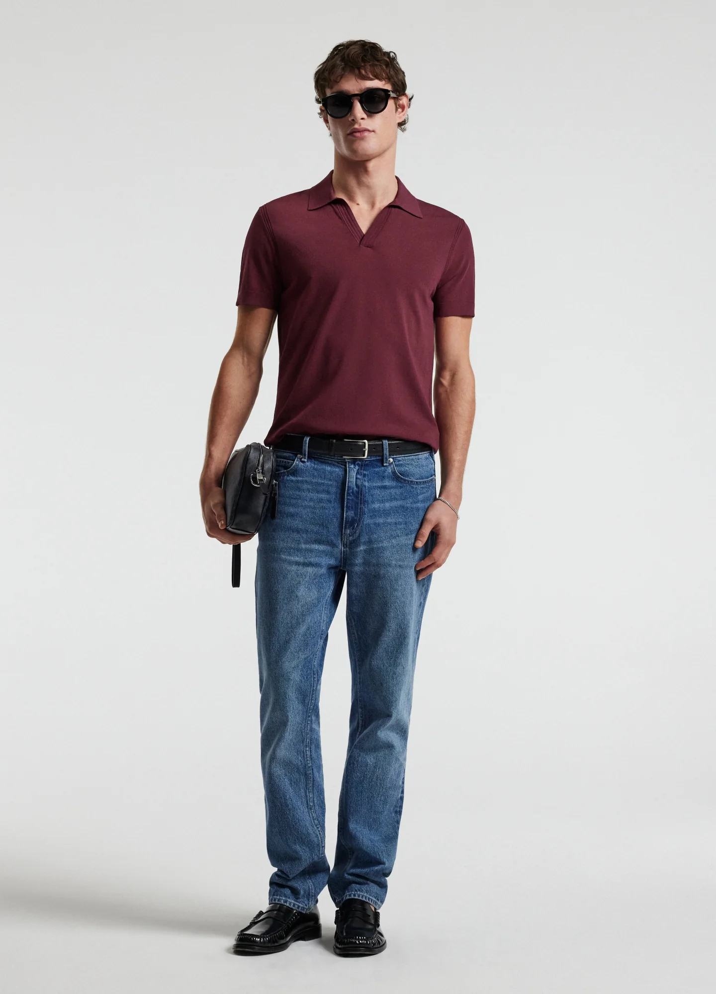 Tech Shoulder Trim Polo Wine - Image 2
