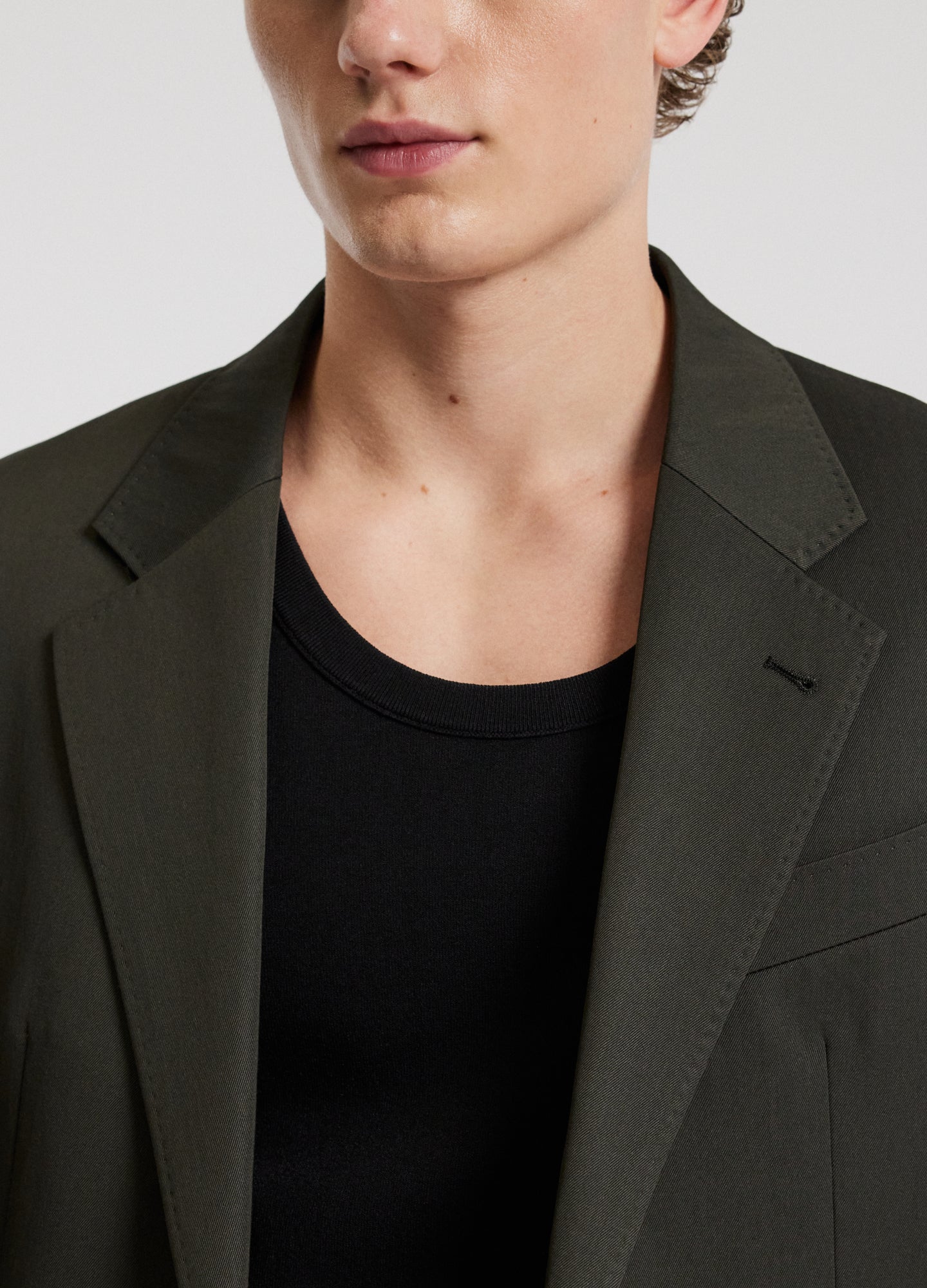 Tech Wool Blazer Dark Green - Image 4