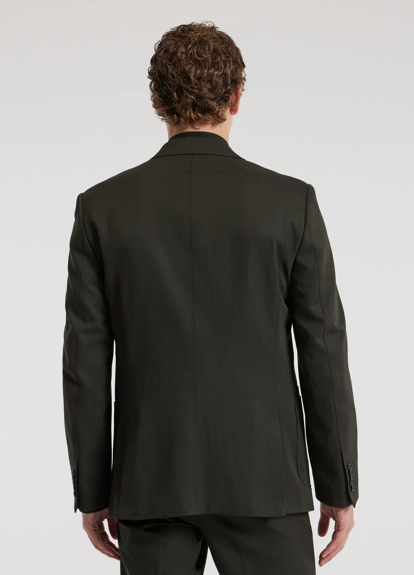 Tech Wool Blazer Dark Green - Image 5