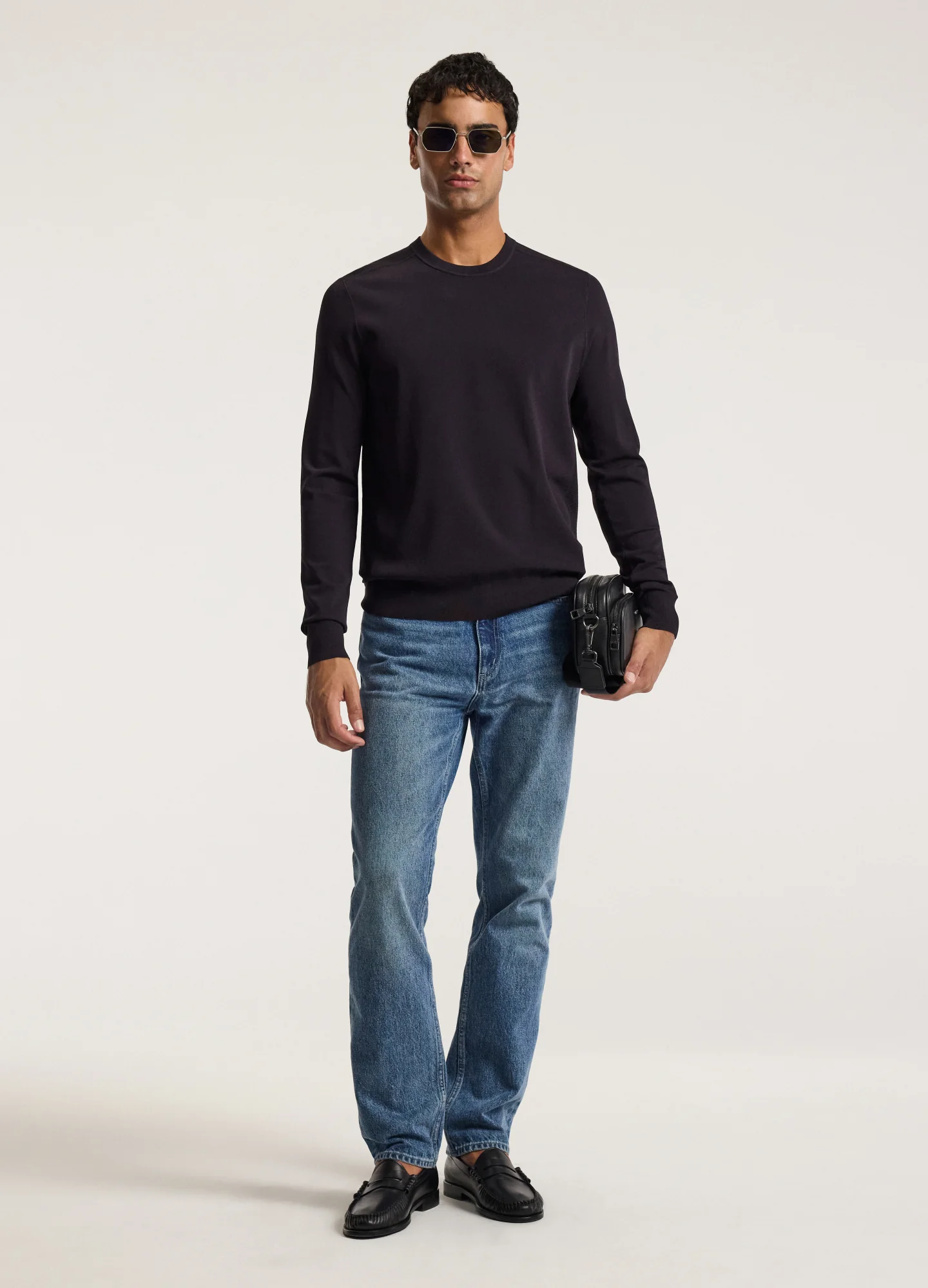 Technical Knit Crew Neck Sweater Currant - Image 2