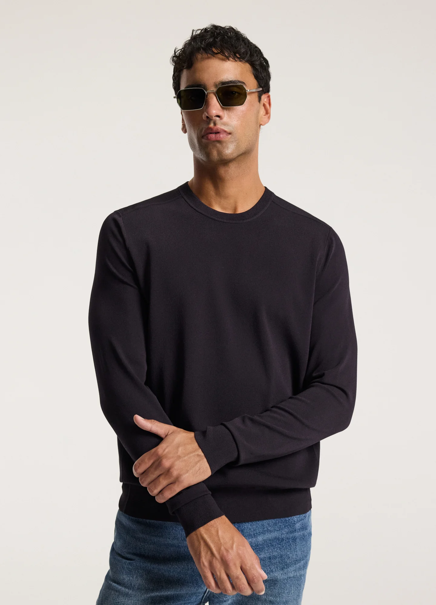 Technical Knit Crew Neck Sweater Currant - Image 3