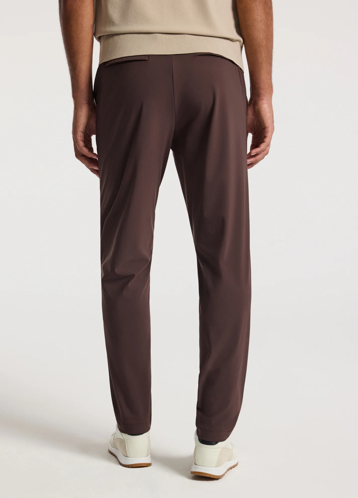 Technical Knit Pintucked Pants Mocha - Image 5