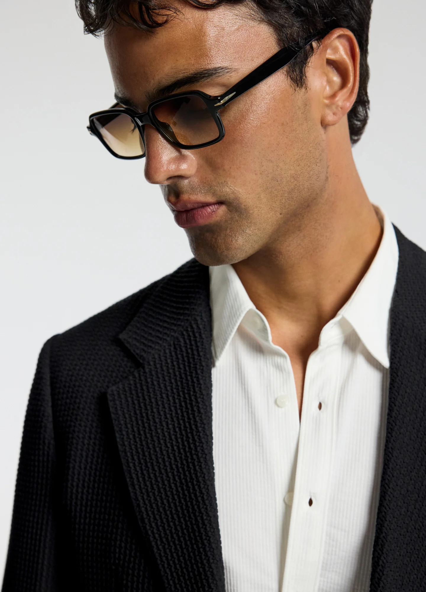 Textured Blazer Black - Image 4