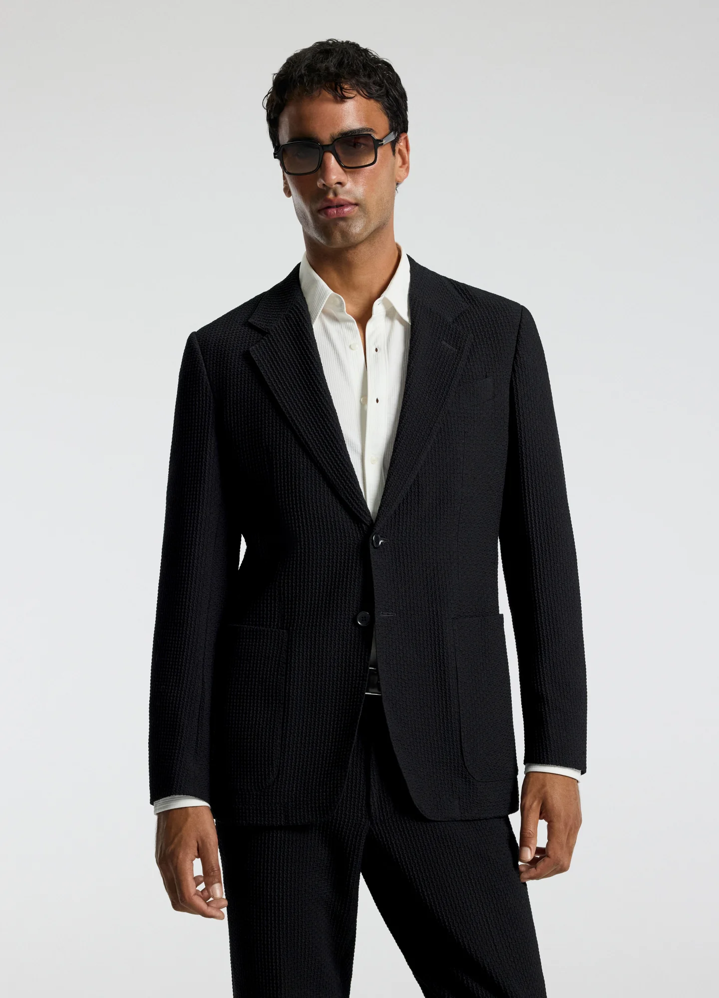 Textured Blazer Black - Image 6